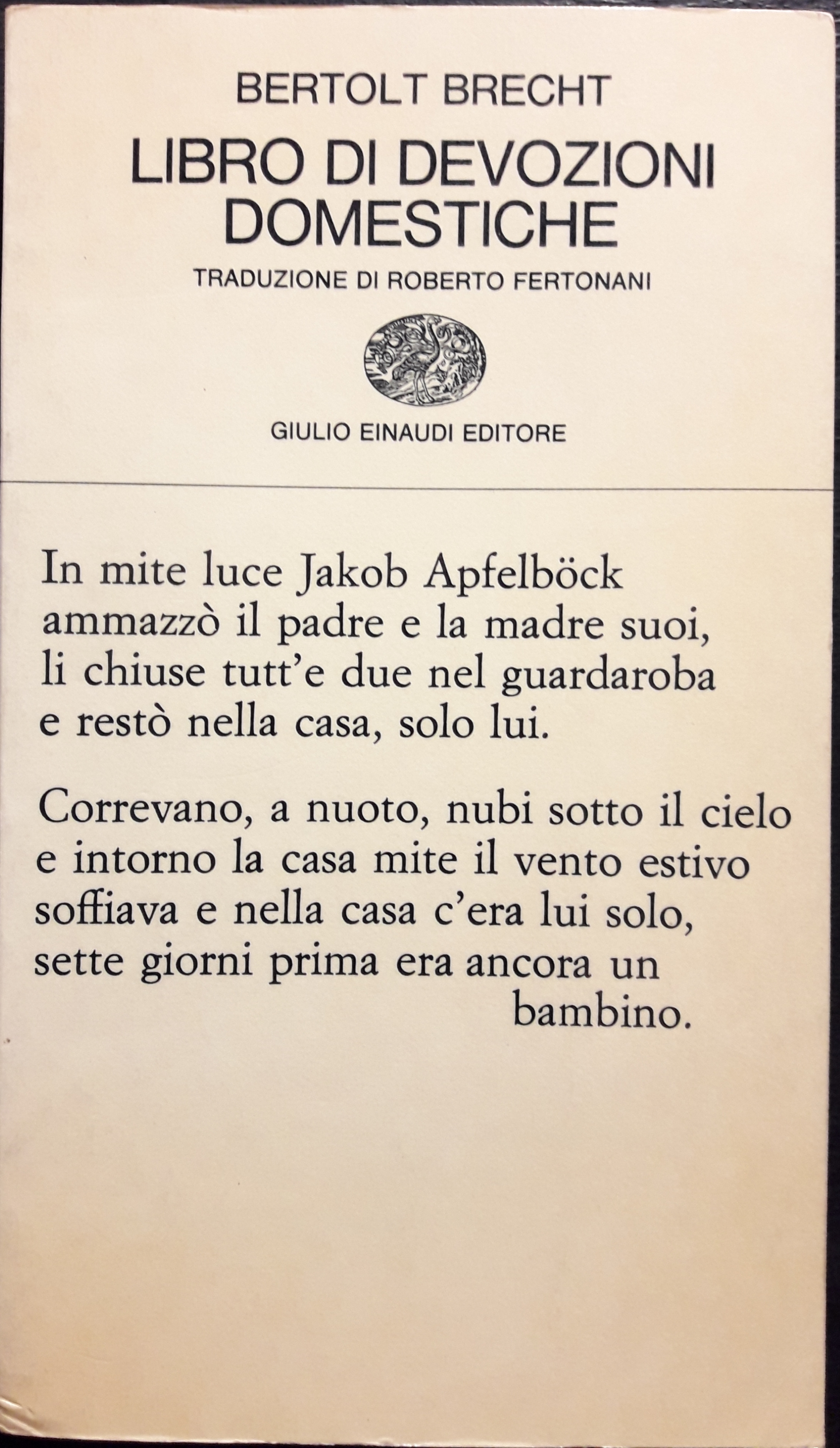 Libro di devozioni domestiche. Traduzione di Roberto Fertonani