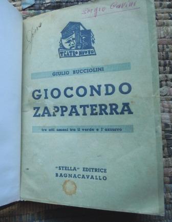 GIOCONDO ZAPPATERRA. TRE ATTI AMENI TRA IL VERDE E L'AZZURRO.