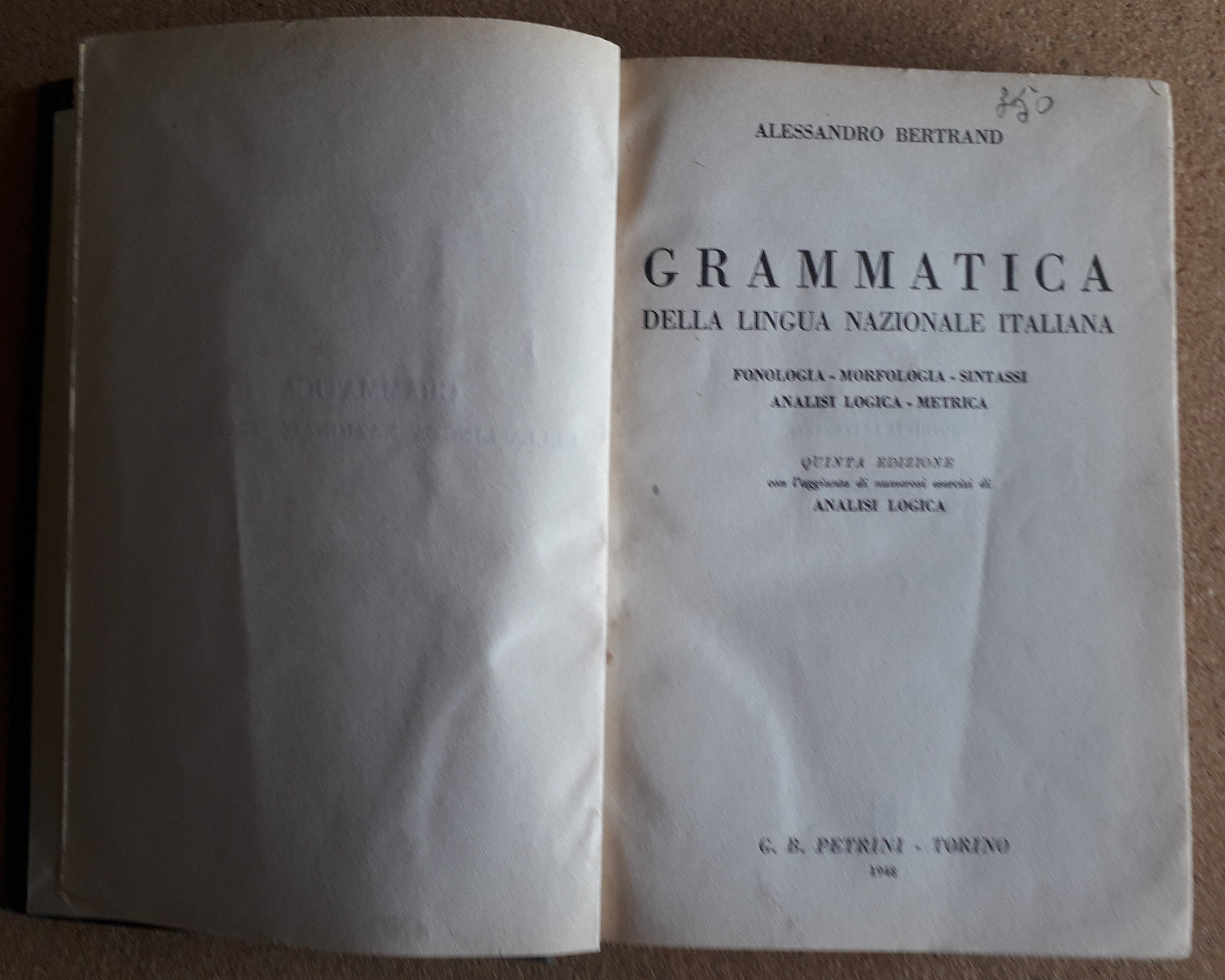 Grammatica della lingua nazionale italiana