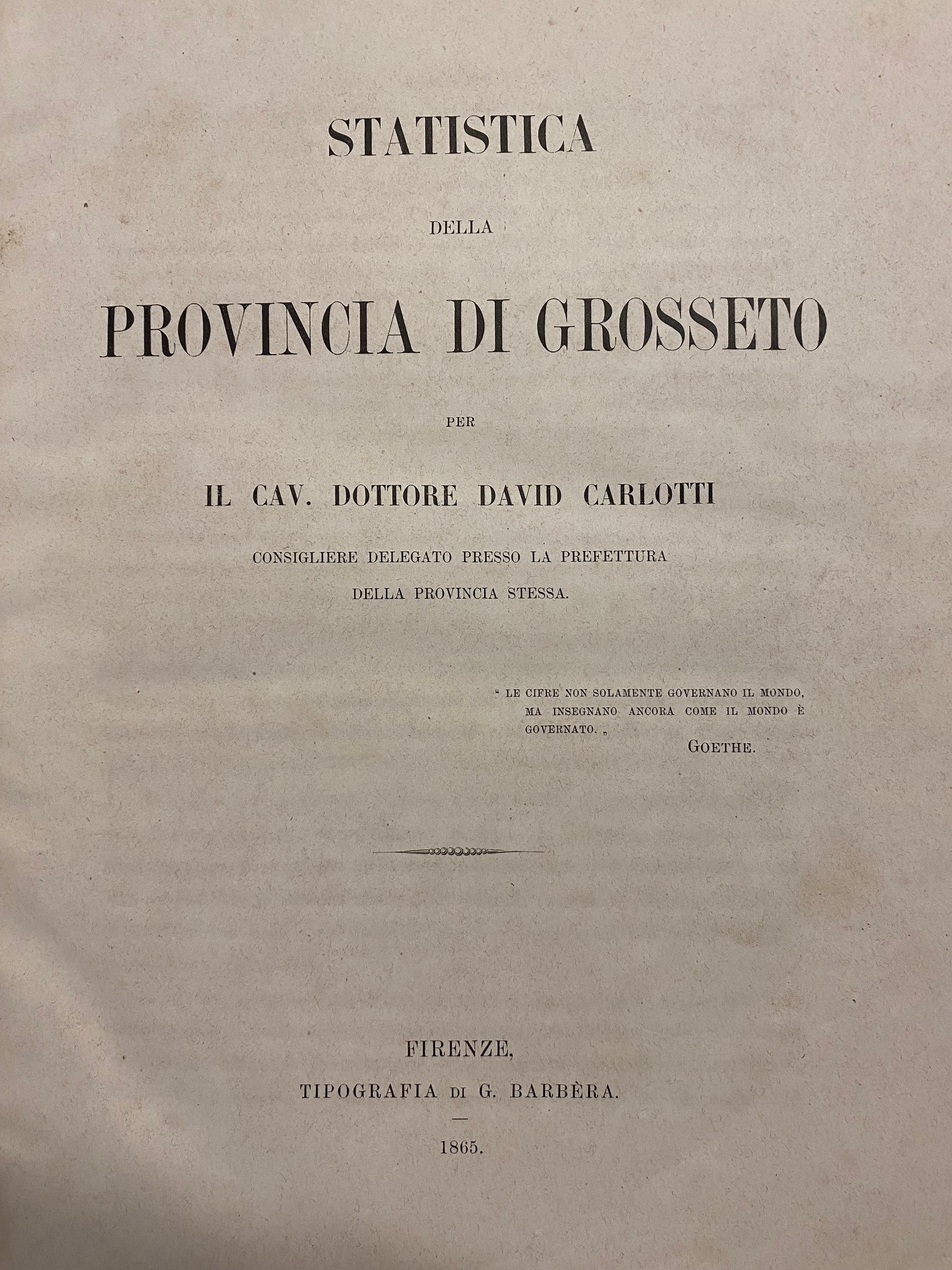 STATISTICA DELLA PROVINCIA DI GROSSETO