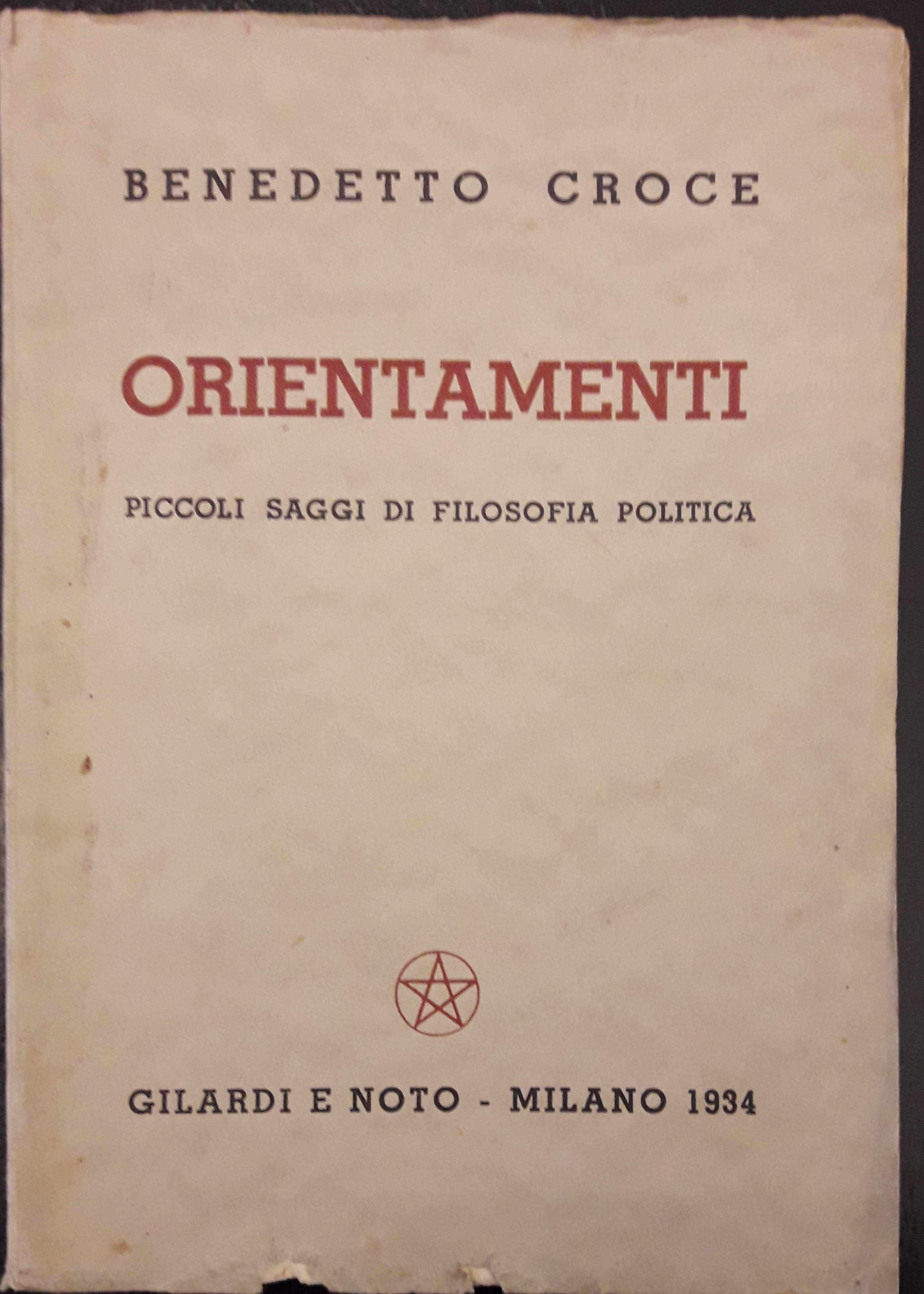 Orientamenti. Piccoli saggi di filosofia politica