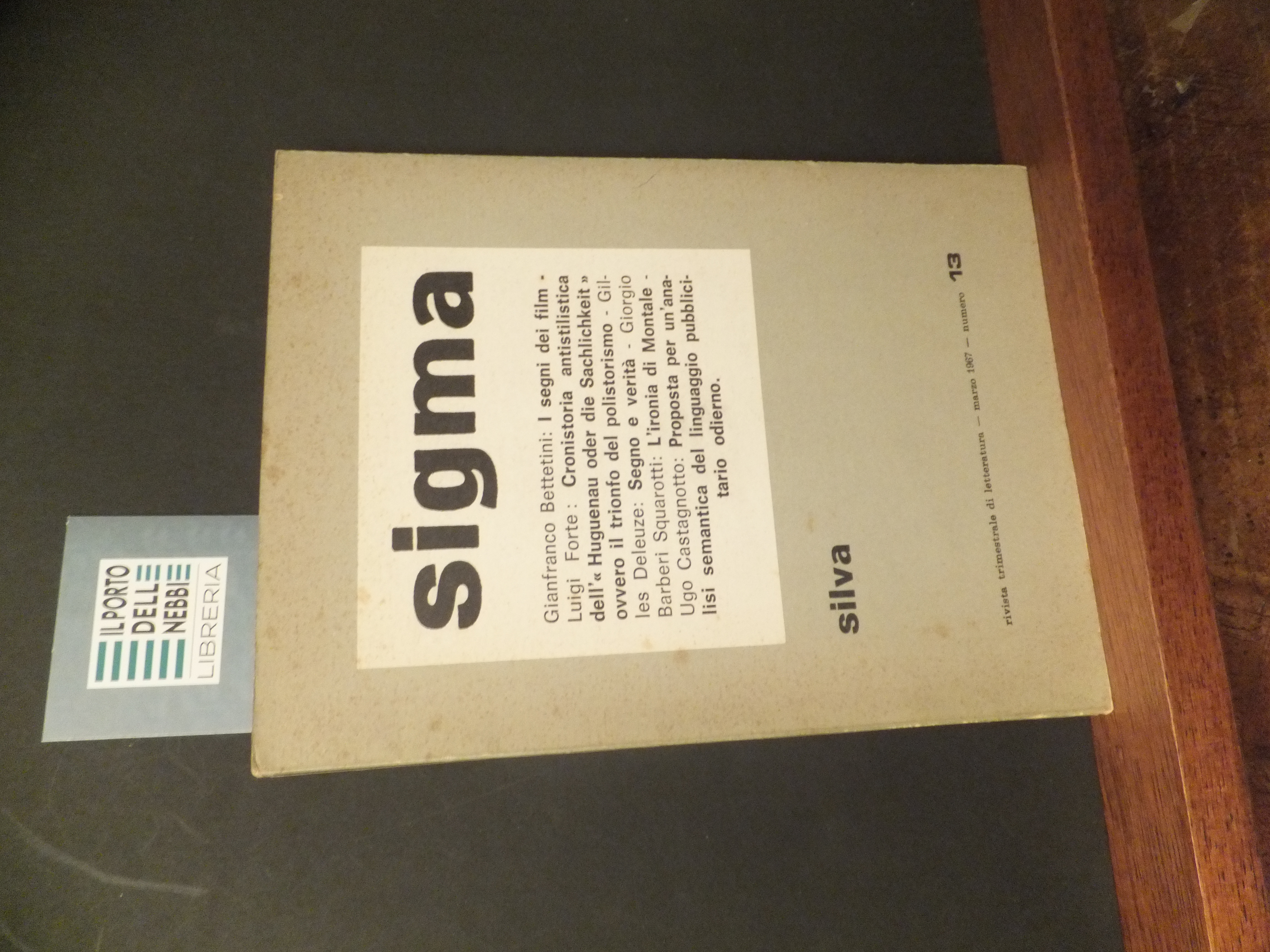 SIGMA RIVISTA DI LETTERATURA 13 - MARZO 1967