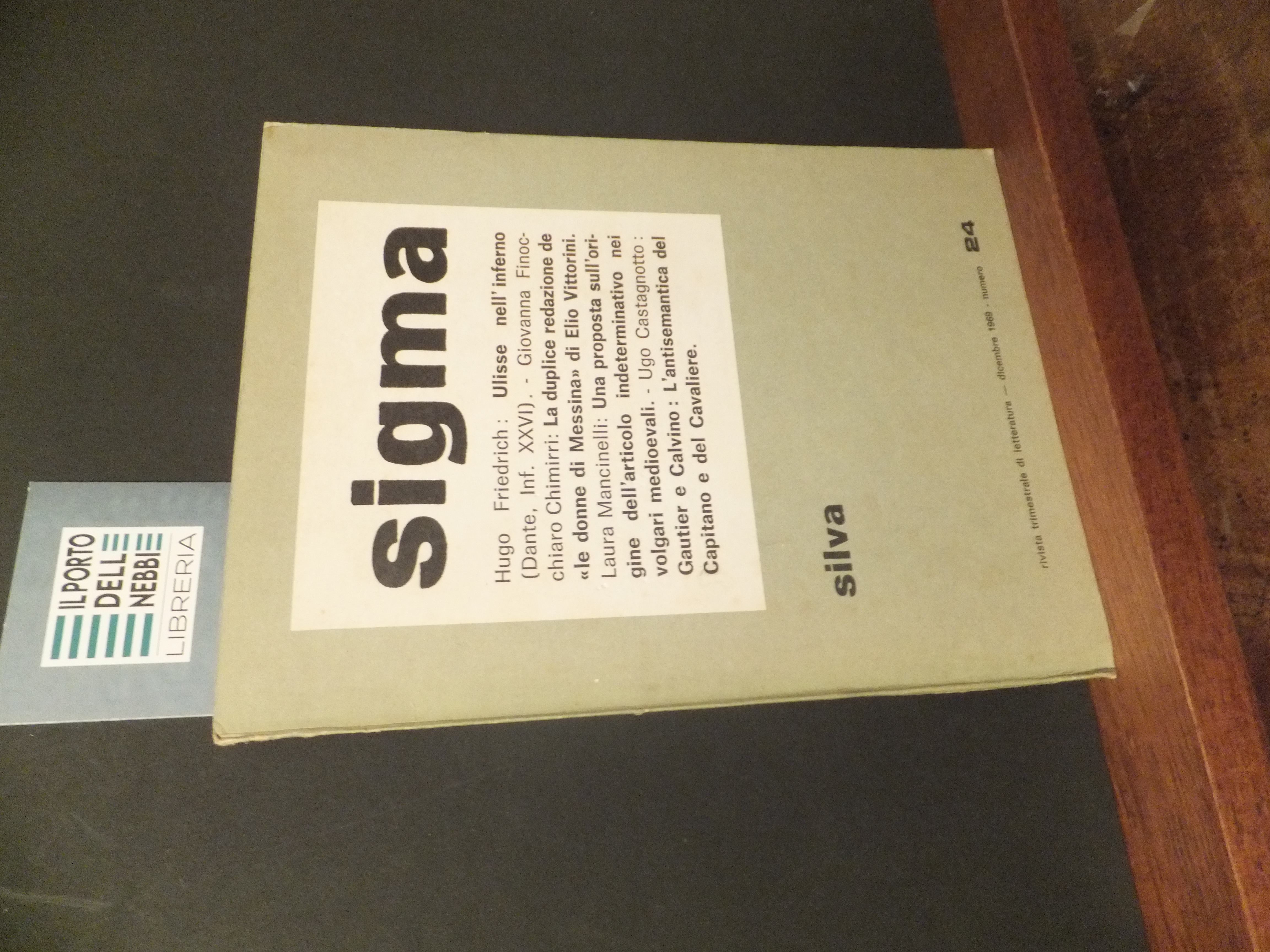 SIGMA RIVISTA DI LETTERATURA 24 DICEMBRE 1969