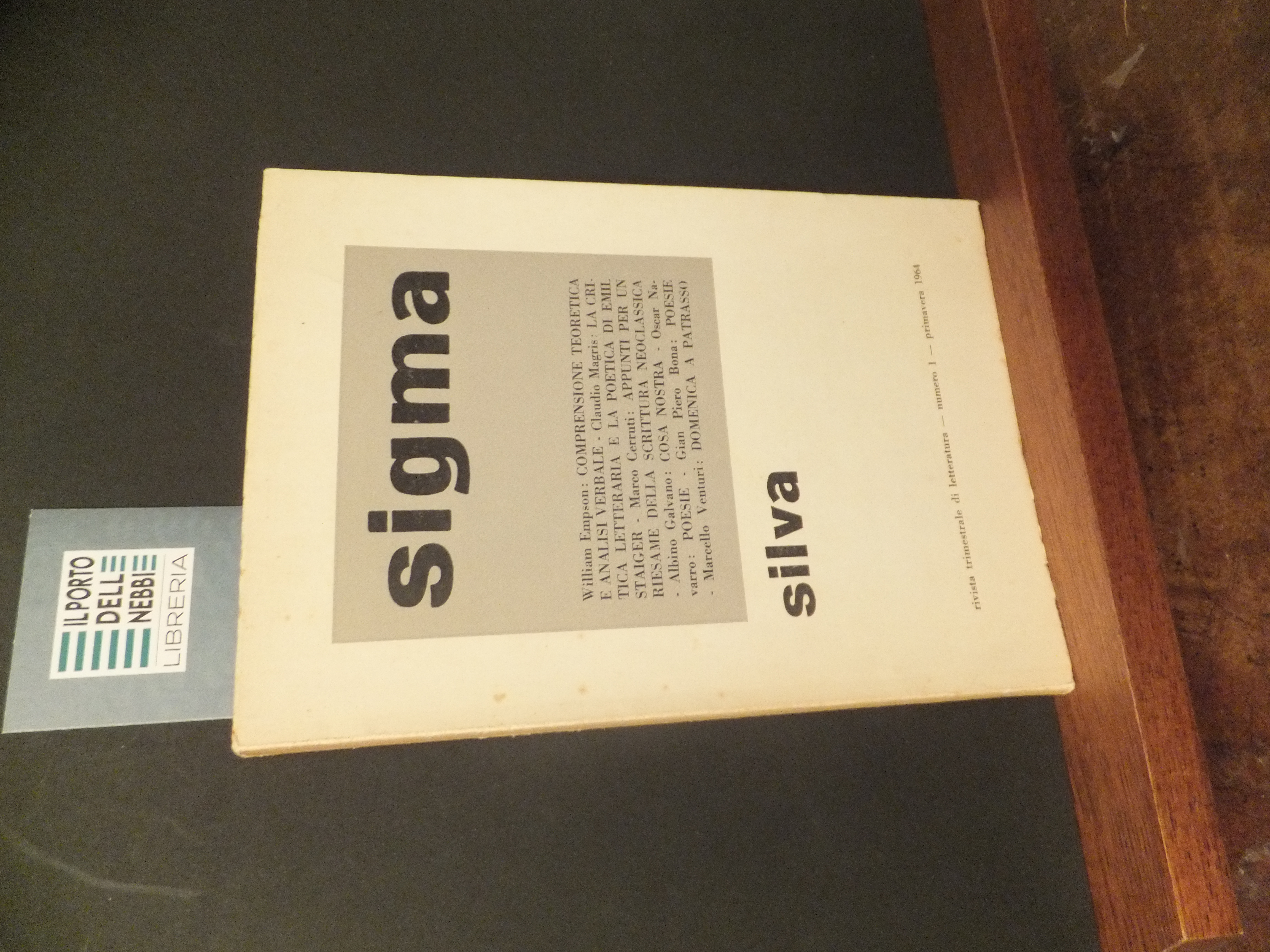 SIGMA RIVISTA DI LETTERATURA N. 1 PRIMAVERA 1964