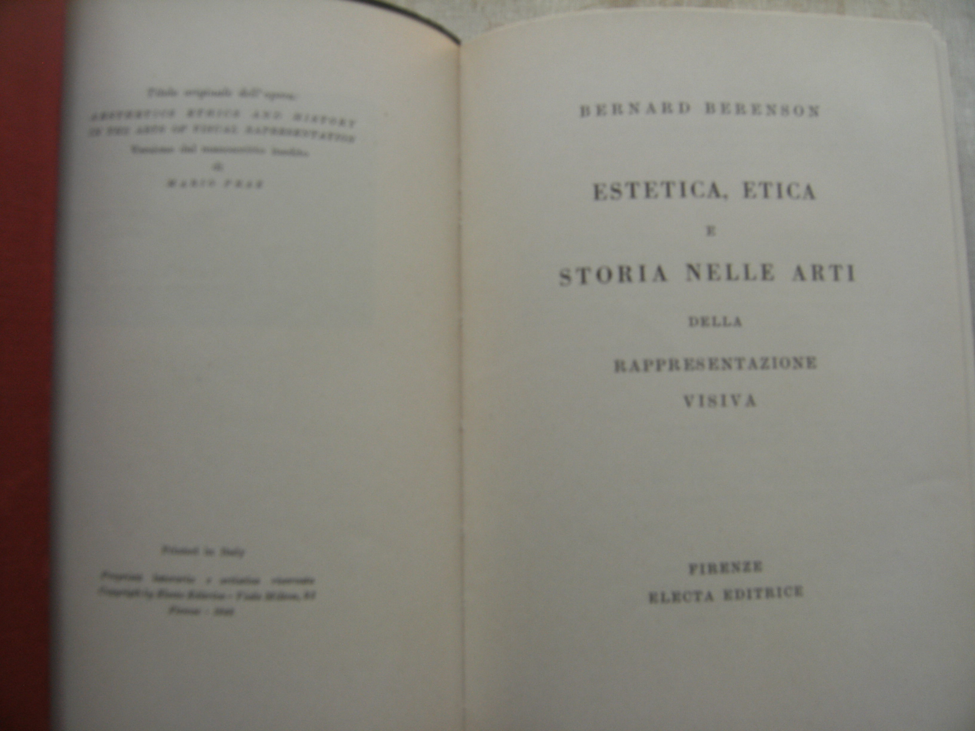 ESTETICA, ETICA E STORIA NELLE ARTI DELLA RAPPRESENTAZIONE VISIVA