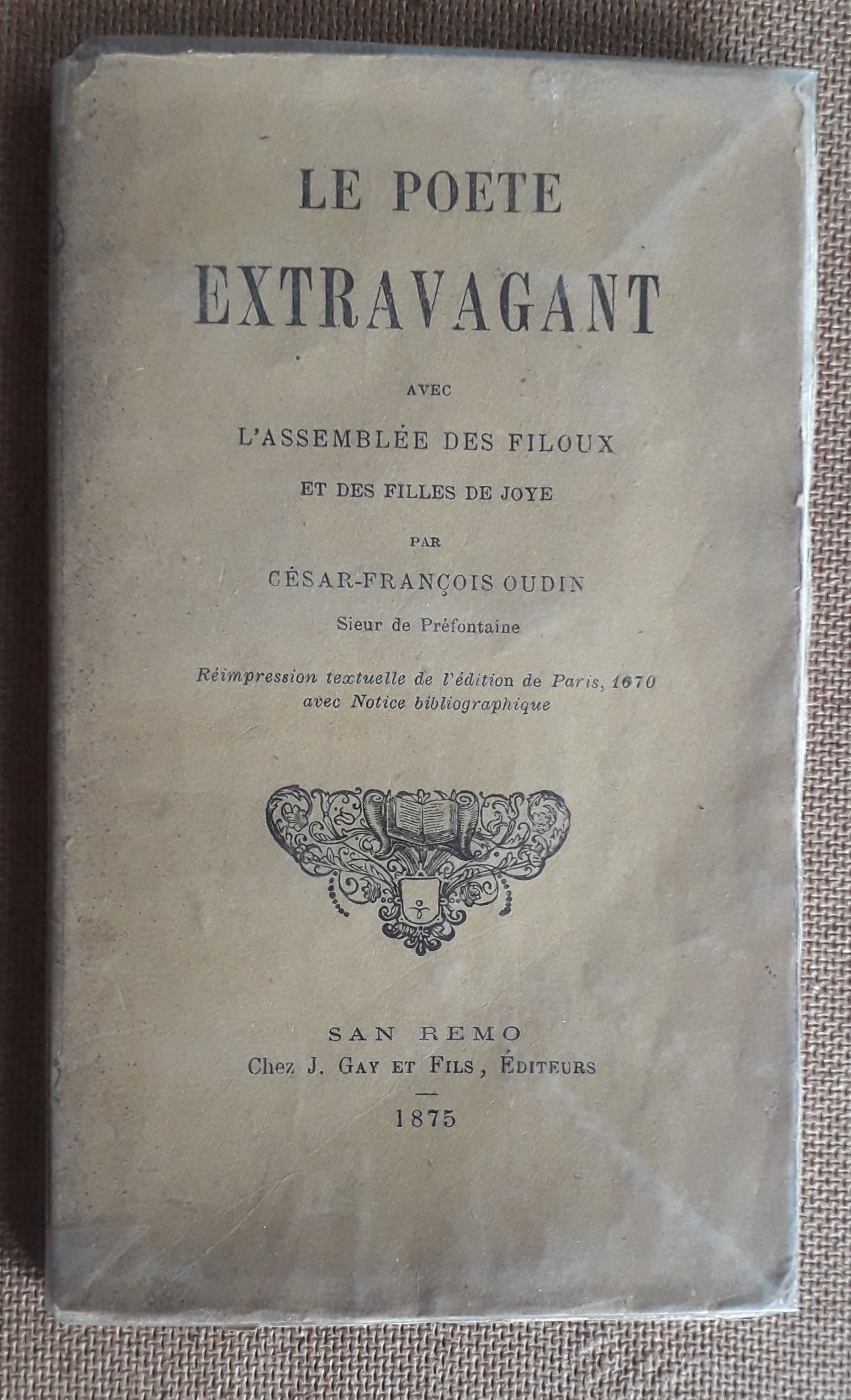 Le Poete extravagant avec l'Assemblée des Filoux et des Filles …