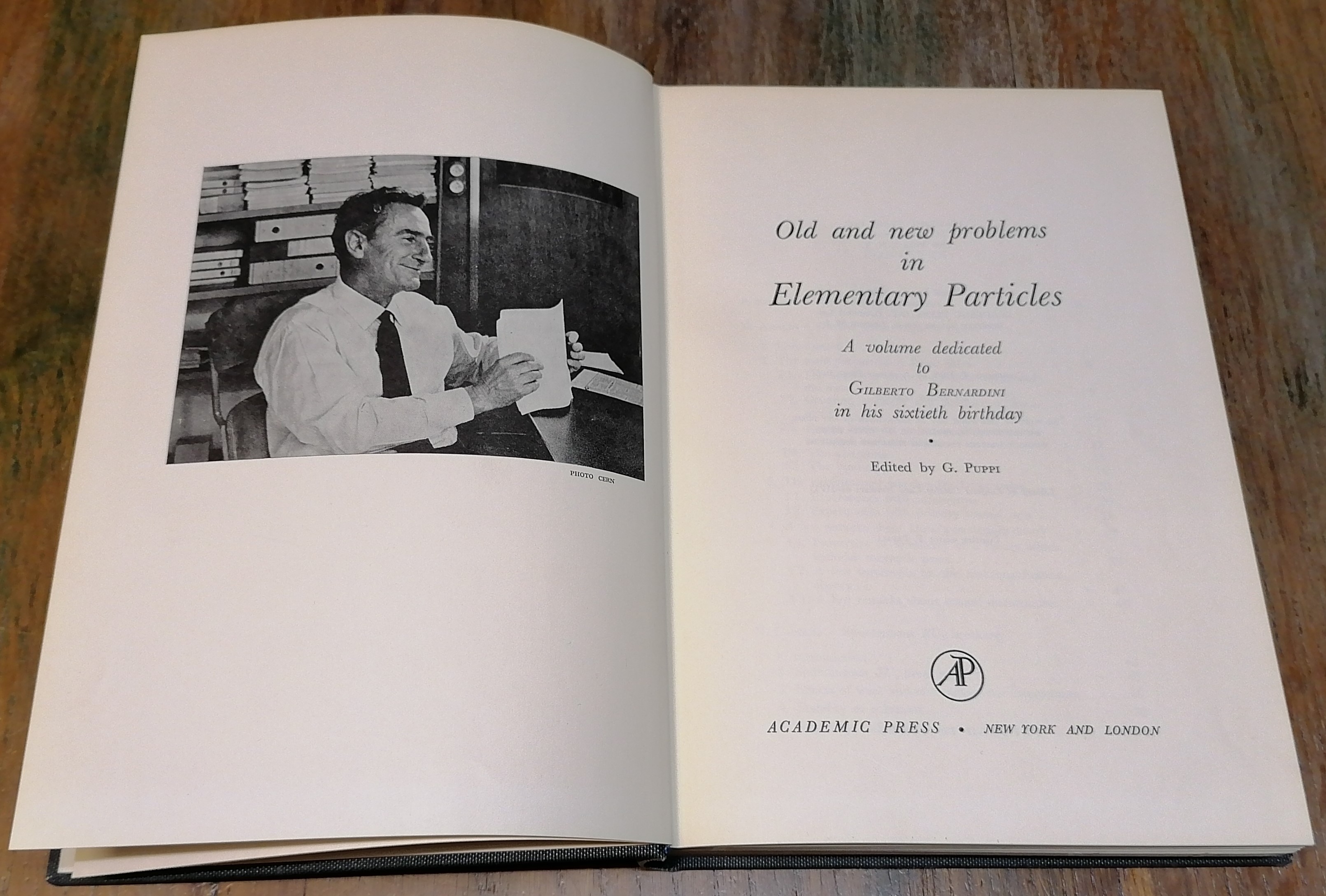 Old and new problems in Elementary Particles. A volume dedicated …