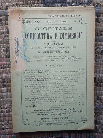 GIORNALE DI AGRICOLTURA E COMMERCIO DELLA TOSCANA L'AMICO DEL CONTADINO …