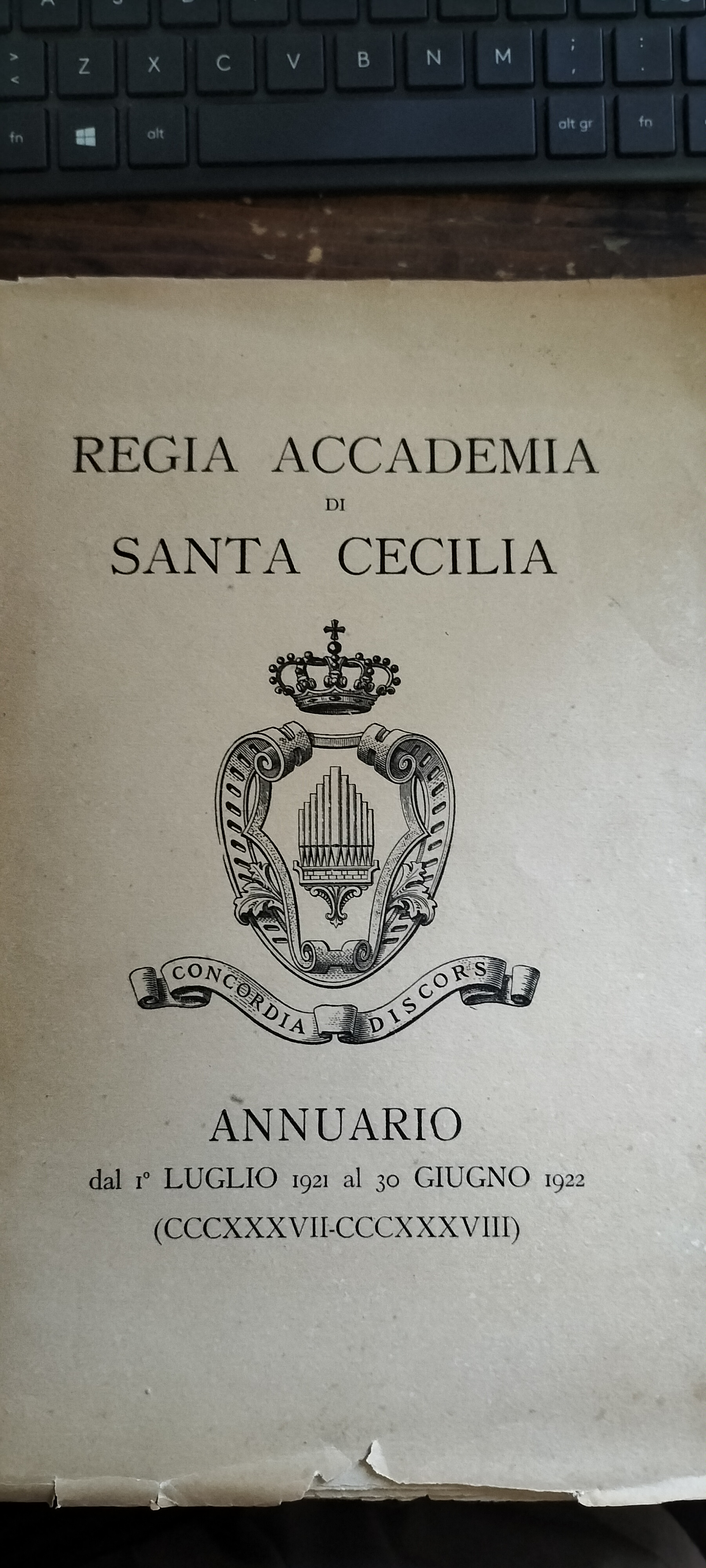 Regia Accademia di Santa Cecilia Annuario 1921 1922