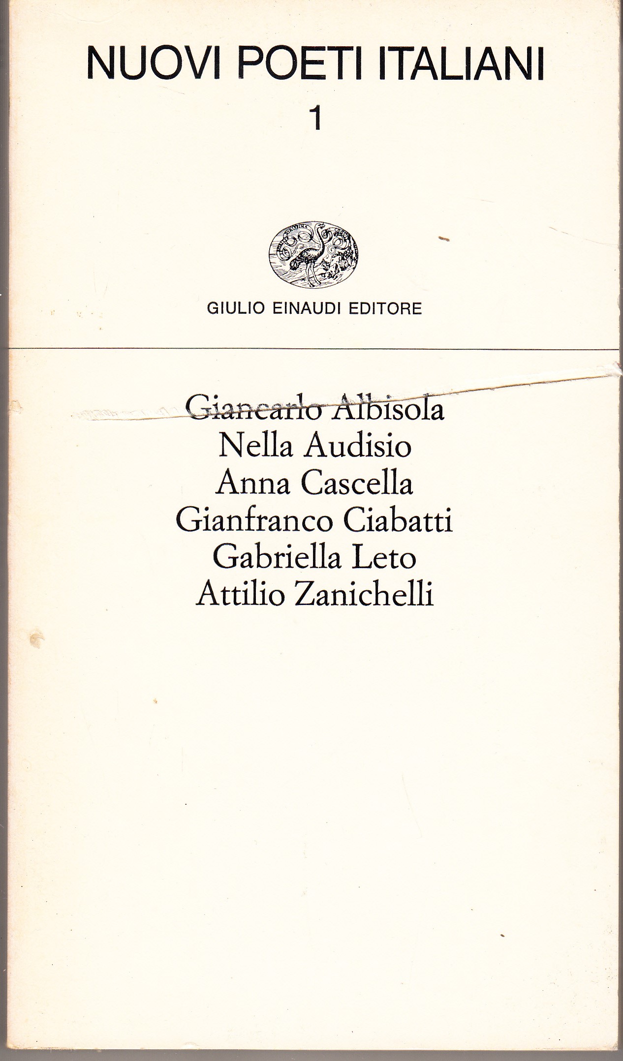 Nuovi poeti italiani 1. Giancarlo Albisola, Nella Audisio, Anna Cascella, …