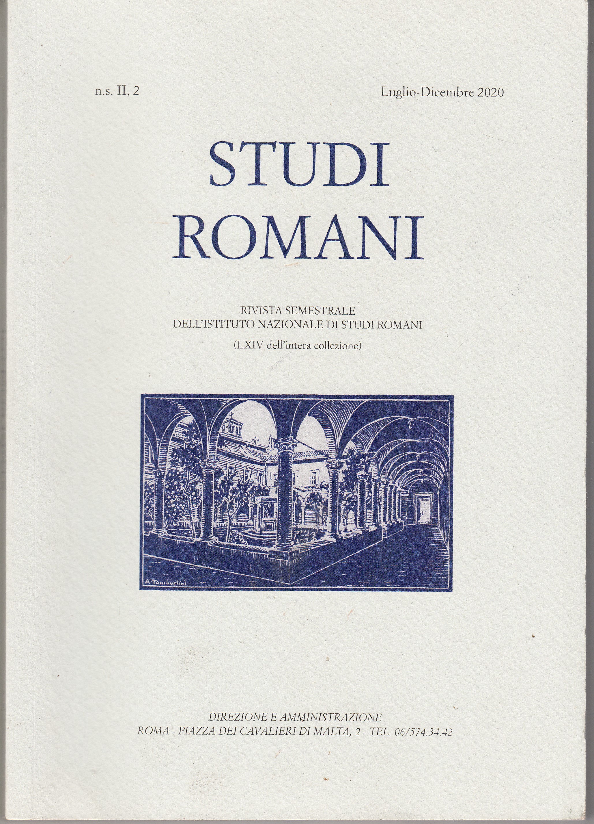 Studi Romani. Rivista semestrale dell'Istituto Nazionale di Studi Romani.Luglio-Dicembre 2020