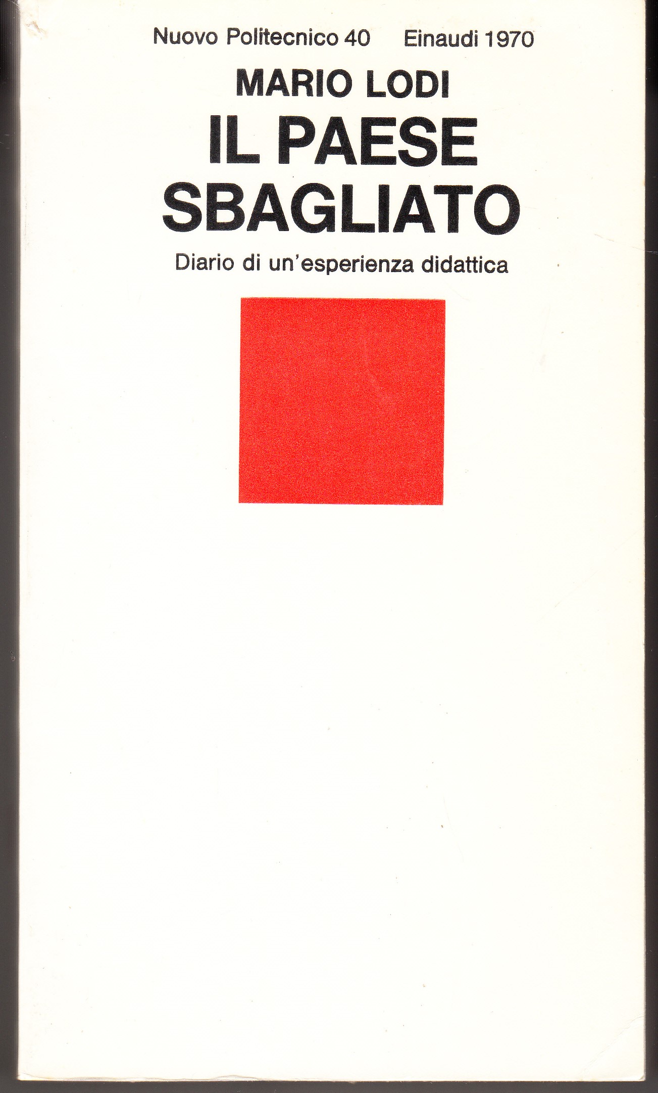 Il paese sbagliato. Diario di un'esperienza didattica