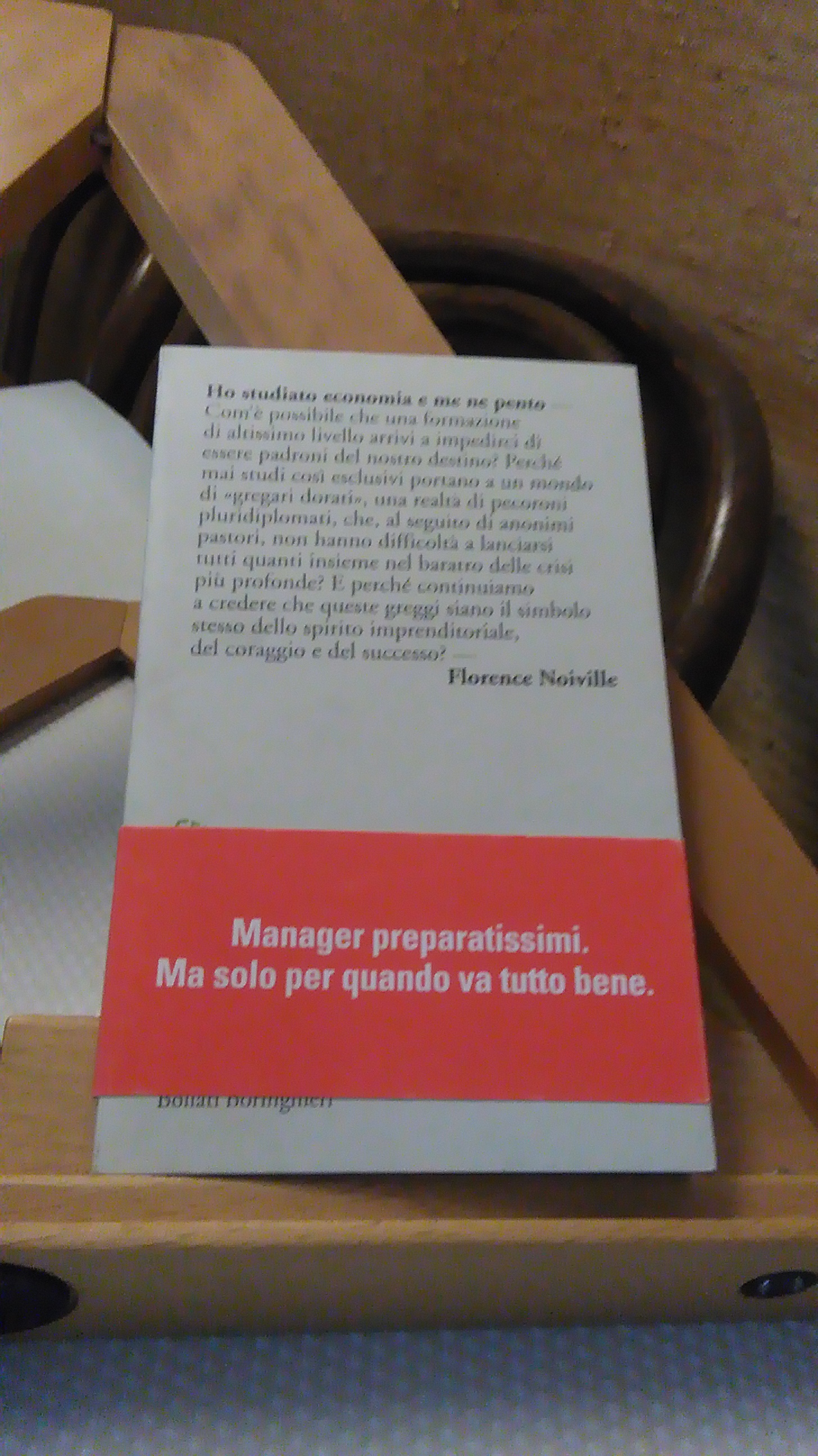 HO STUDIATO ECONOMIA E ME NE PENTO