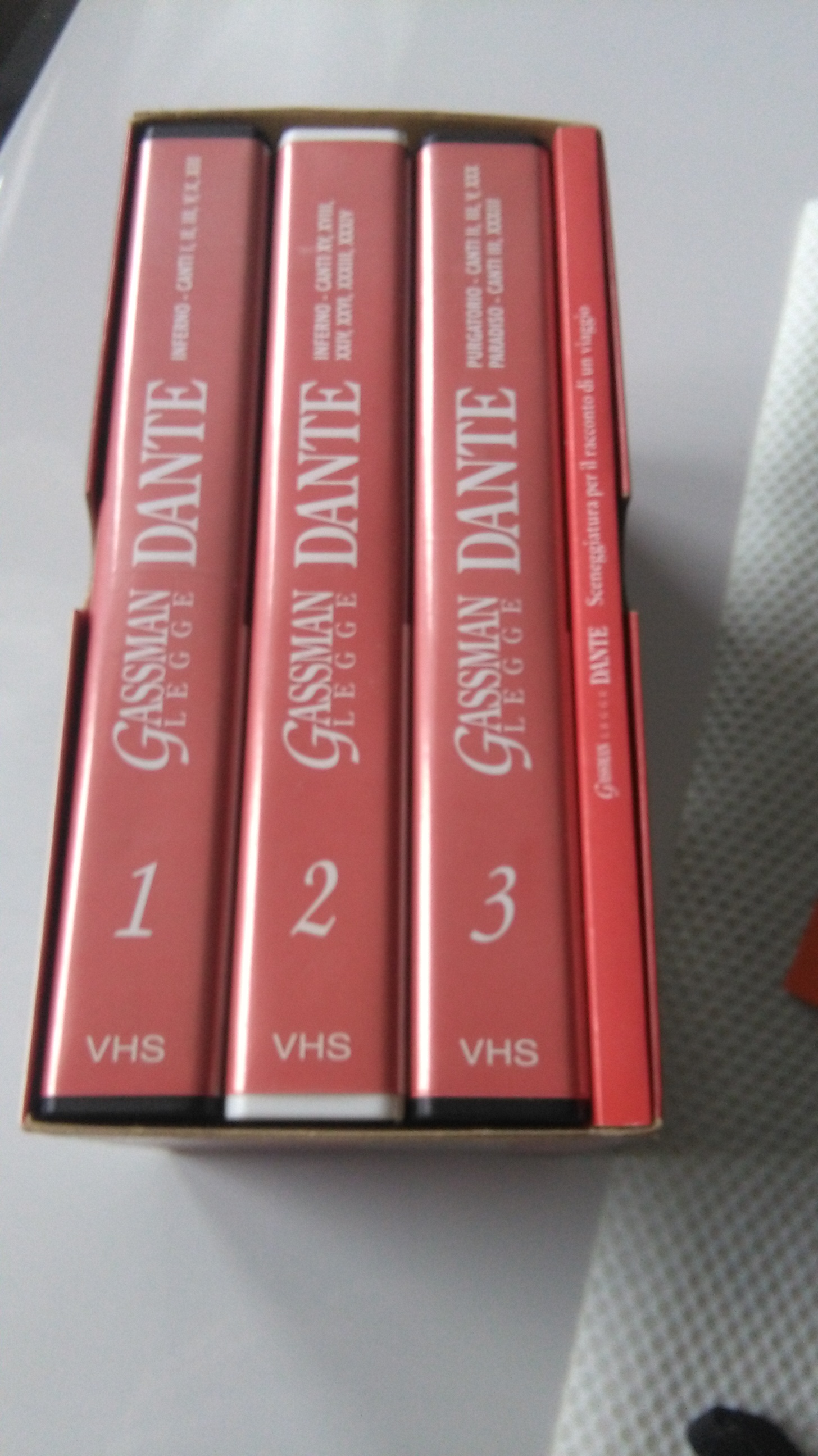 GASSMAN LEGGE DANTE. VOLUMETTO E 3 VHS