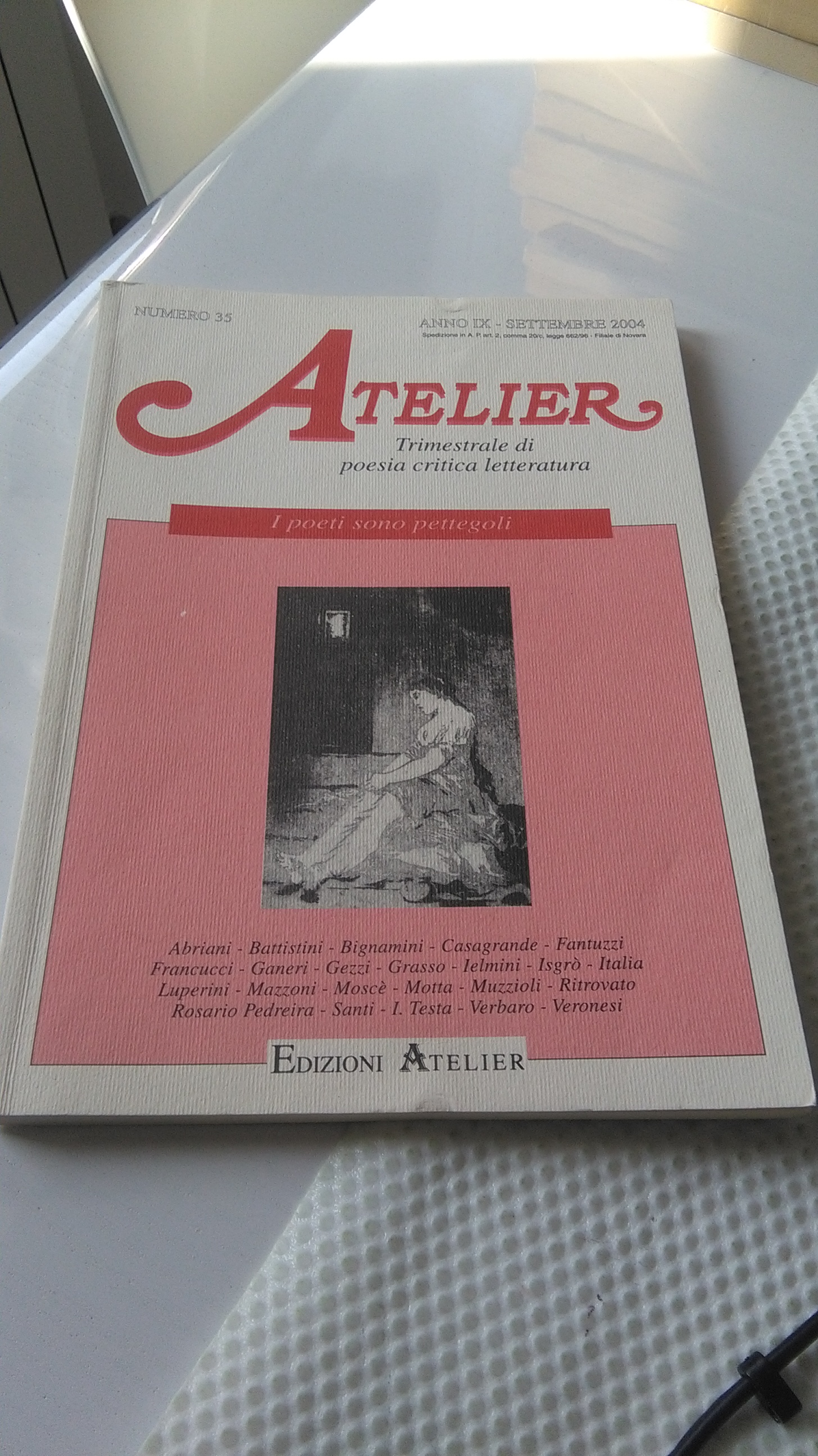 ATELIER NUMERO 35. I POETI SONO PETTEGOLI. ANNO IX - …