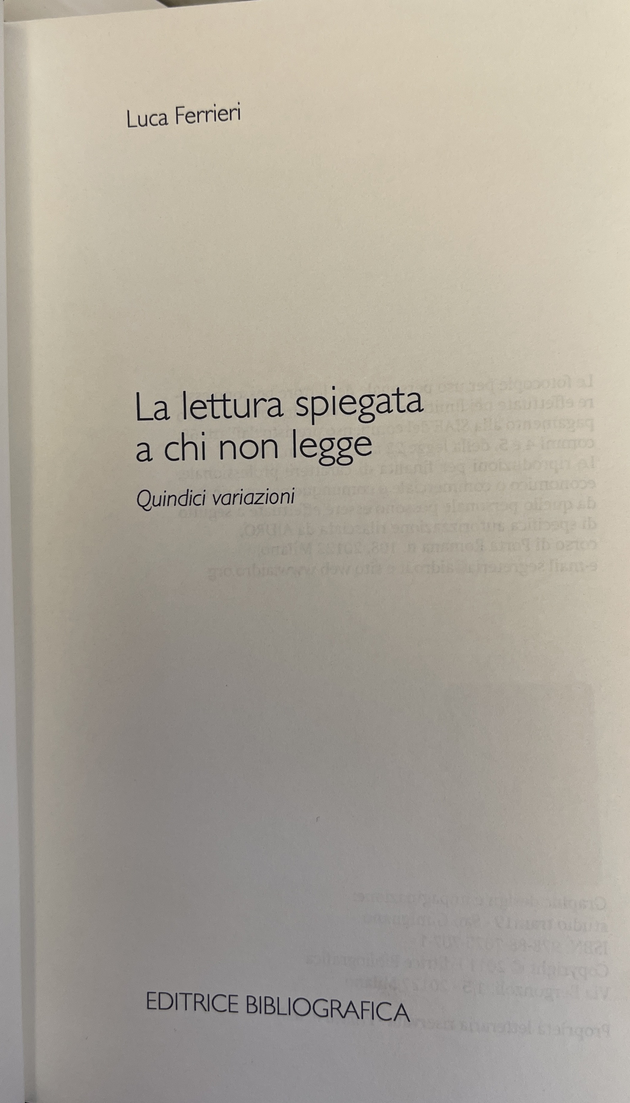 La lettura spiegata a chi non legge