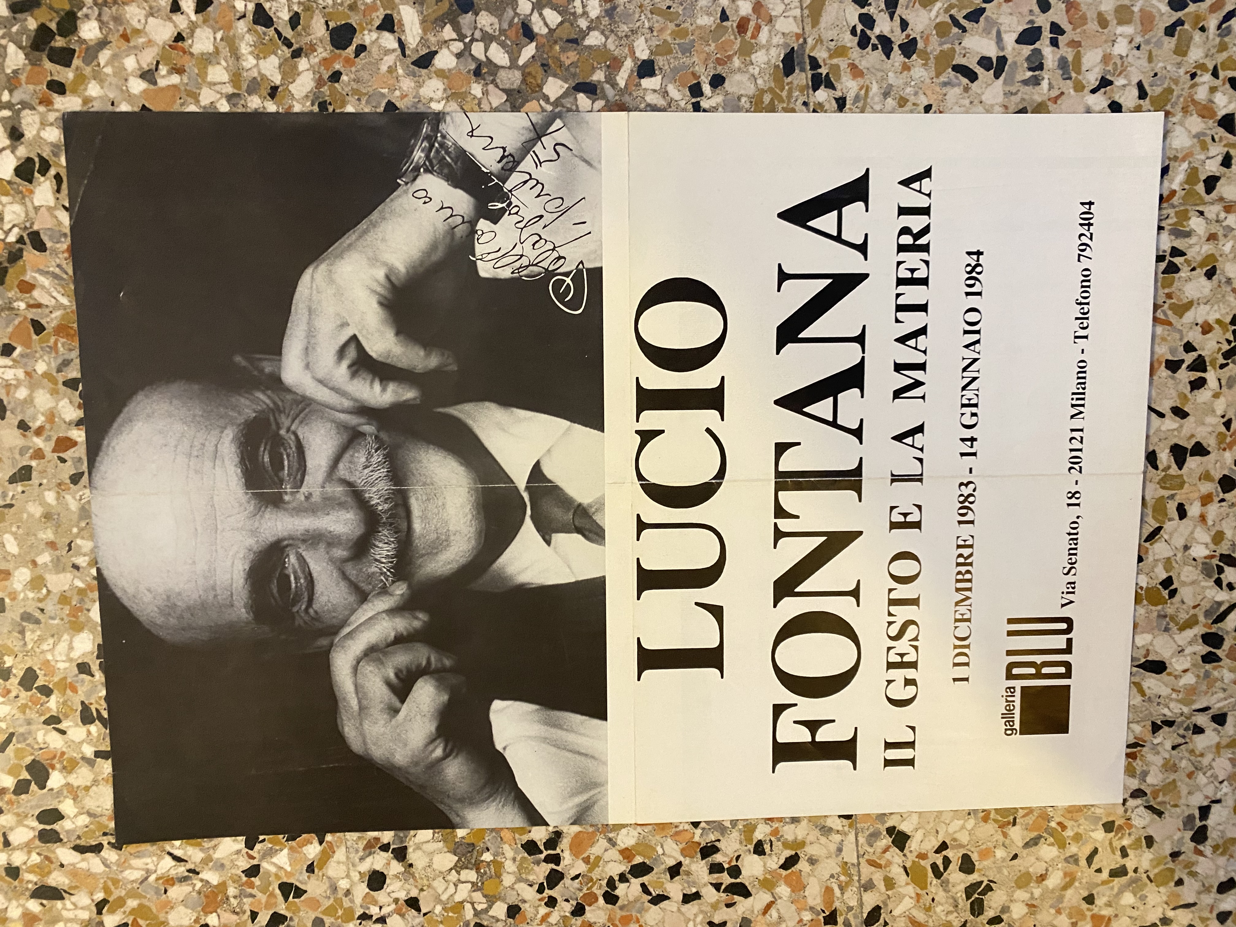 Manifesto / Poster 49 x 34 cm. Lucio Fontana il …