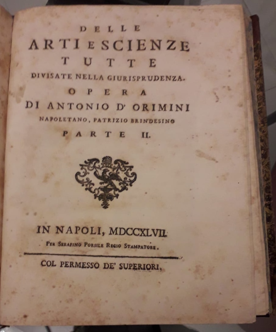 Delle arti e scienze tutte divisate nella giurisprudenza.in tre parti …