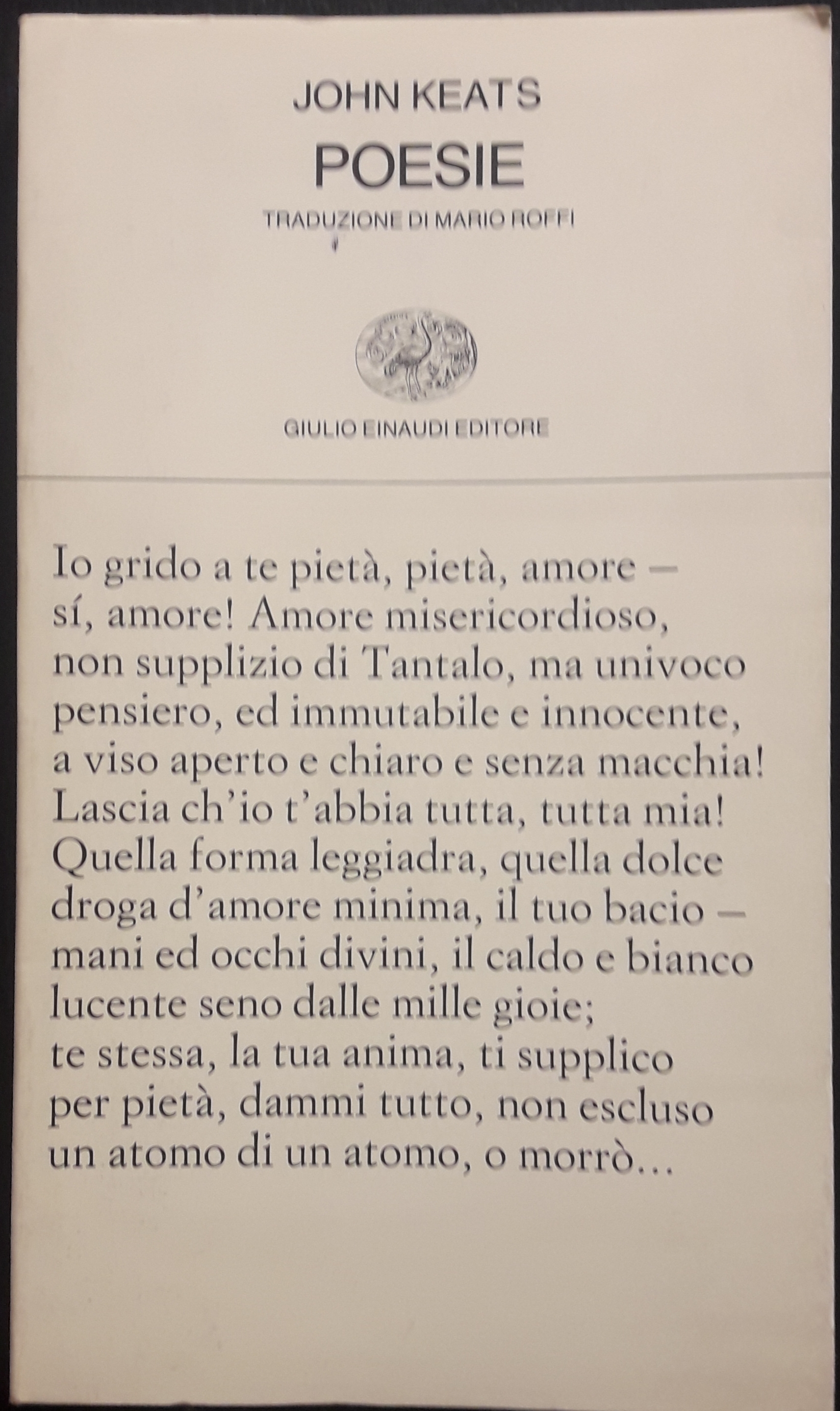 Poesie. Traduzione di Mario Roffi