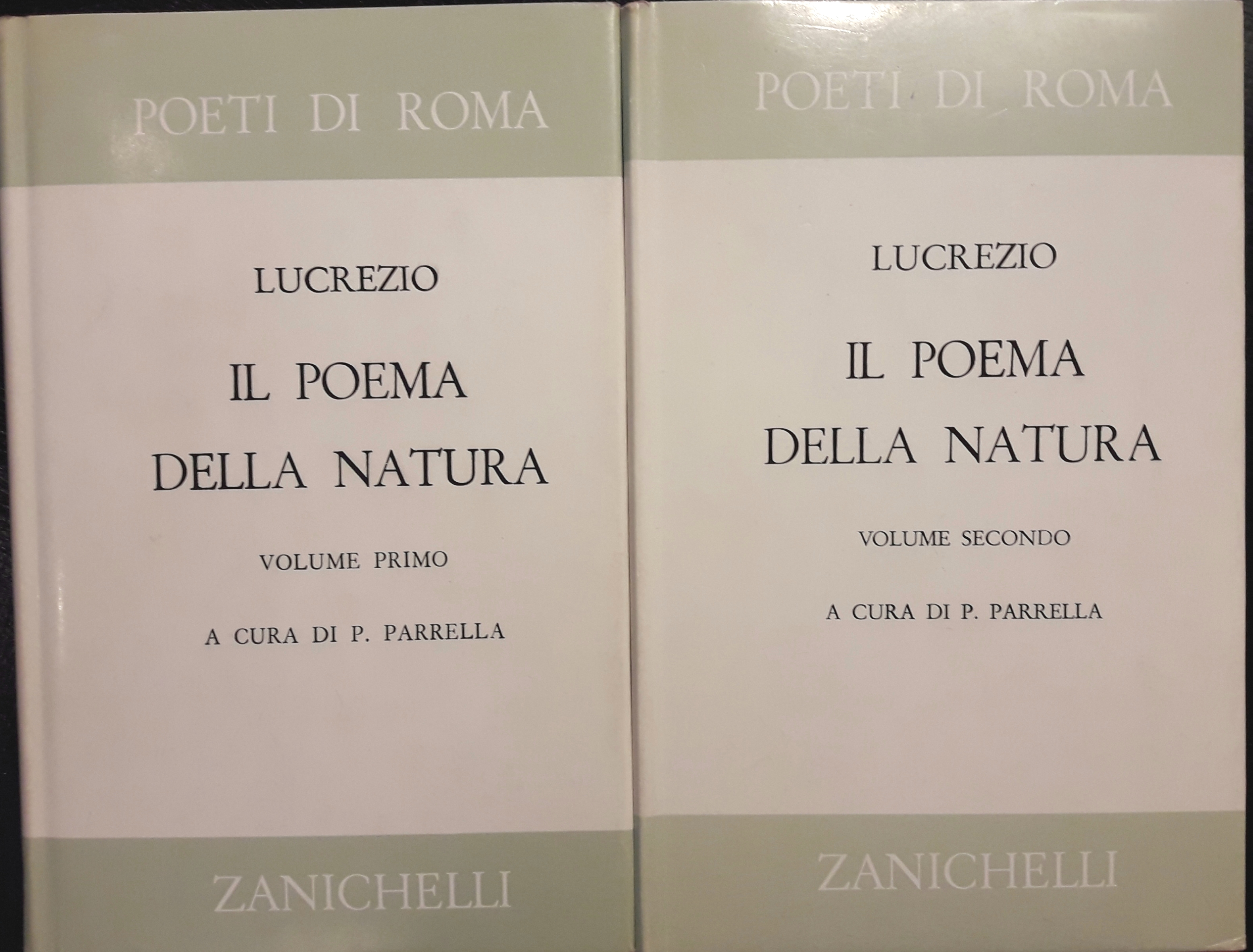 Il poema della natura. Volume primo e secondo