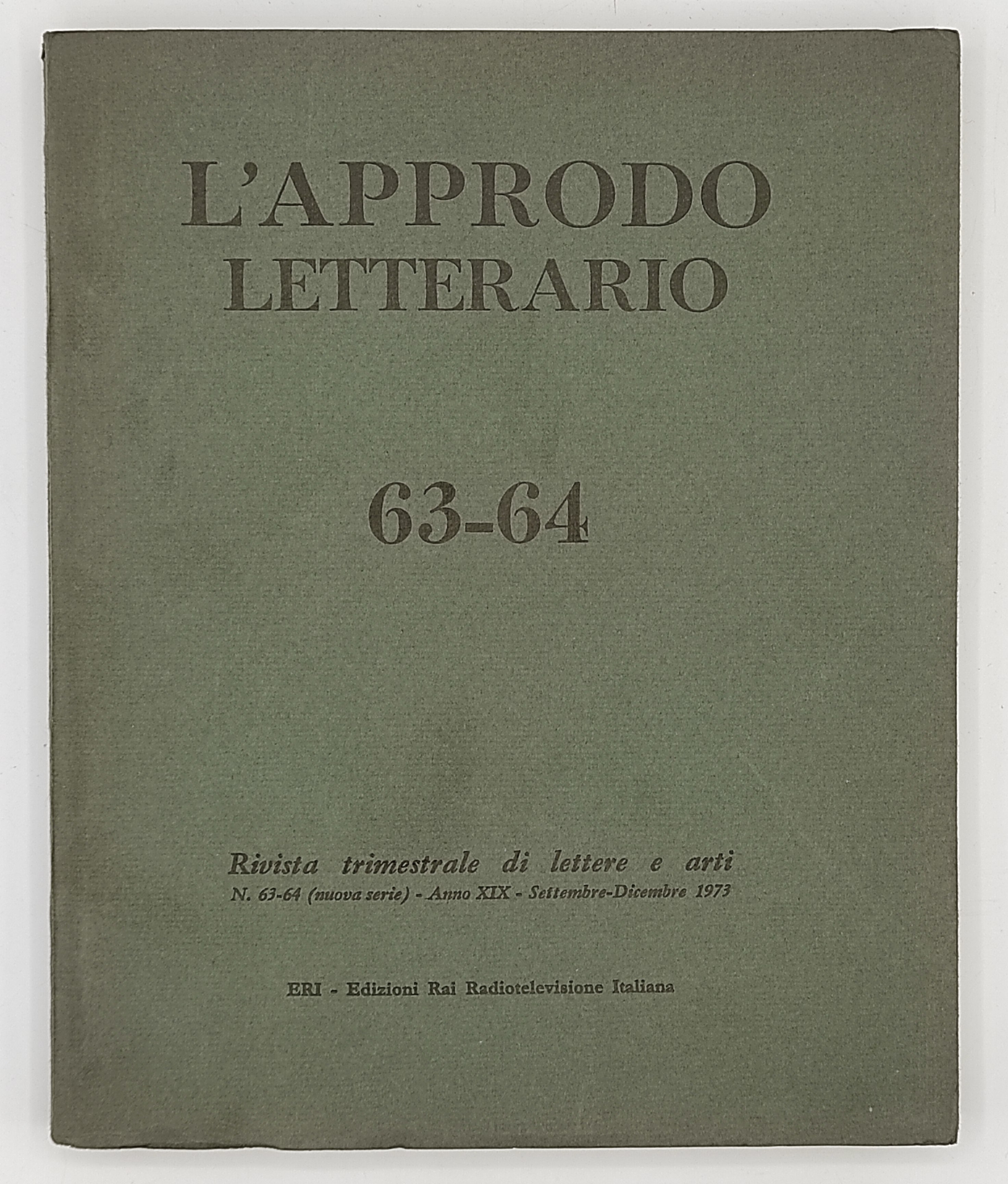 L'Approdo letterario 63-64 (nuova serie)