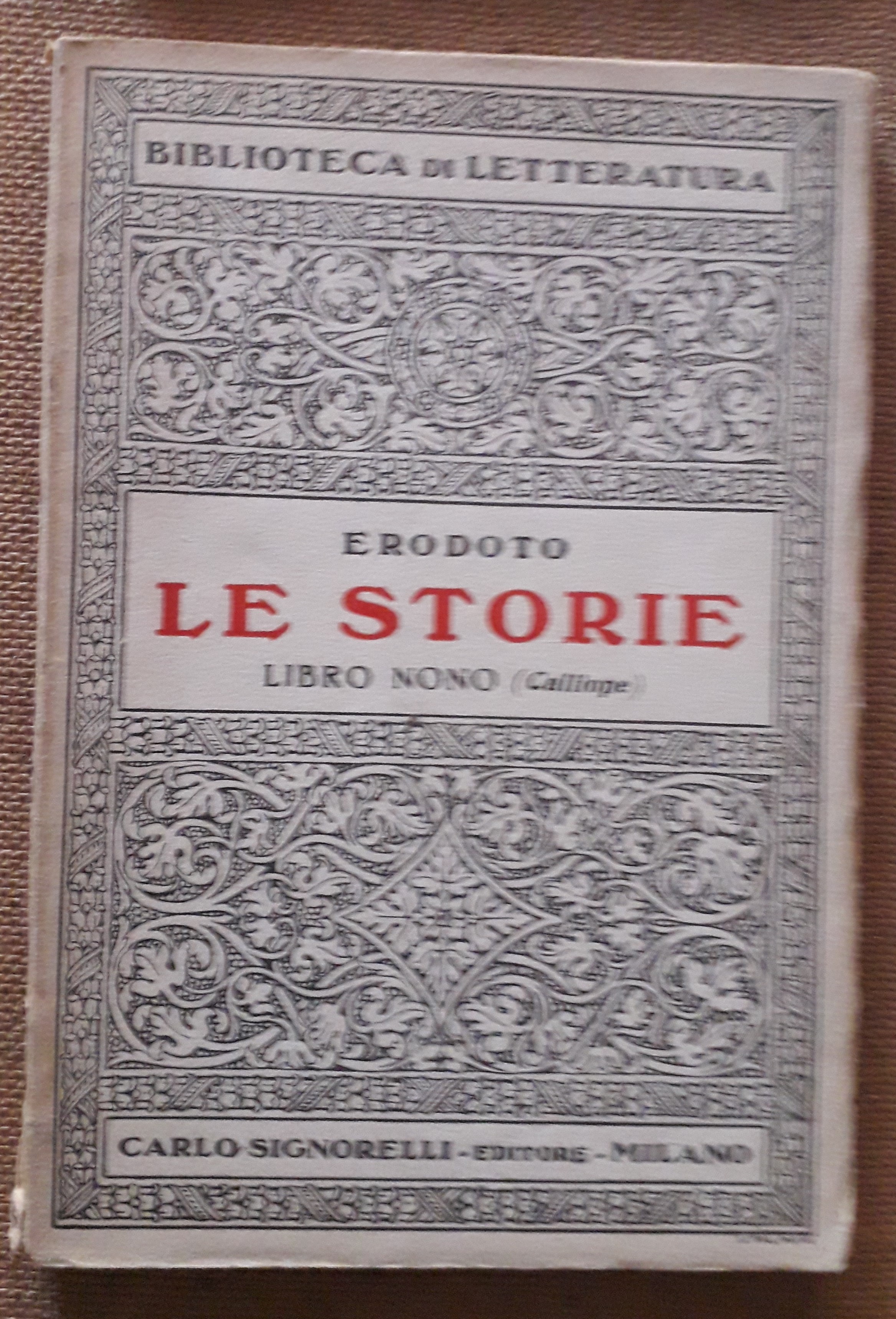 Le storie Libro nono (Calliope)