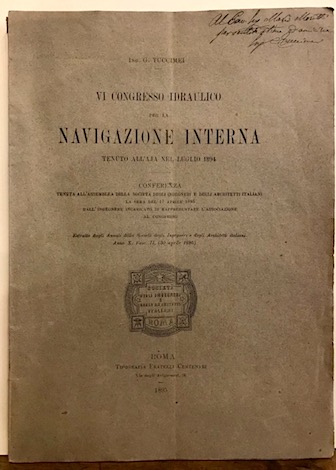 VI Congresso Idraulico per la navigazione interna tenuto all’Aja nel …