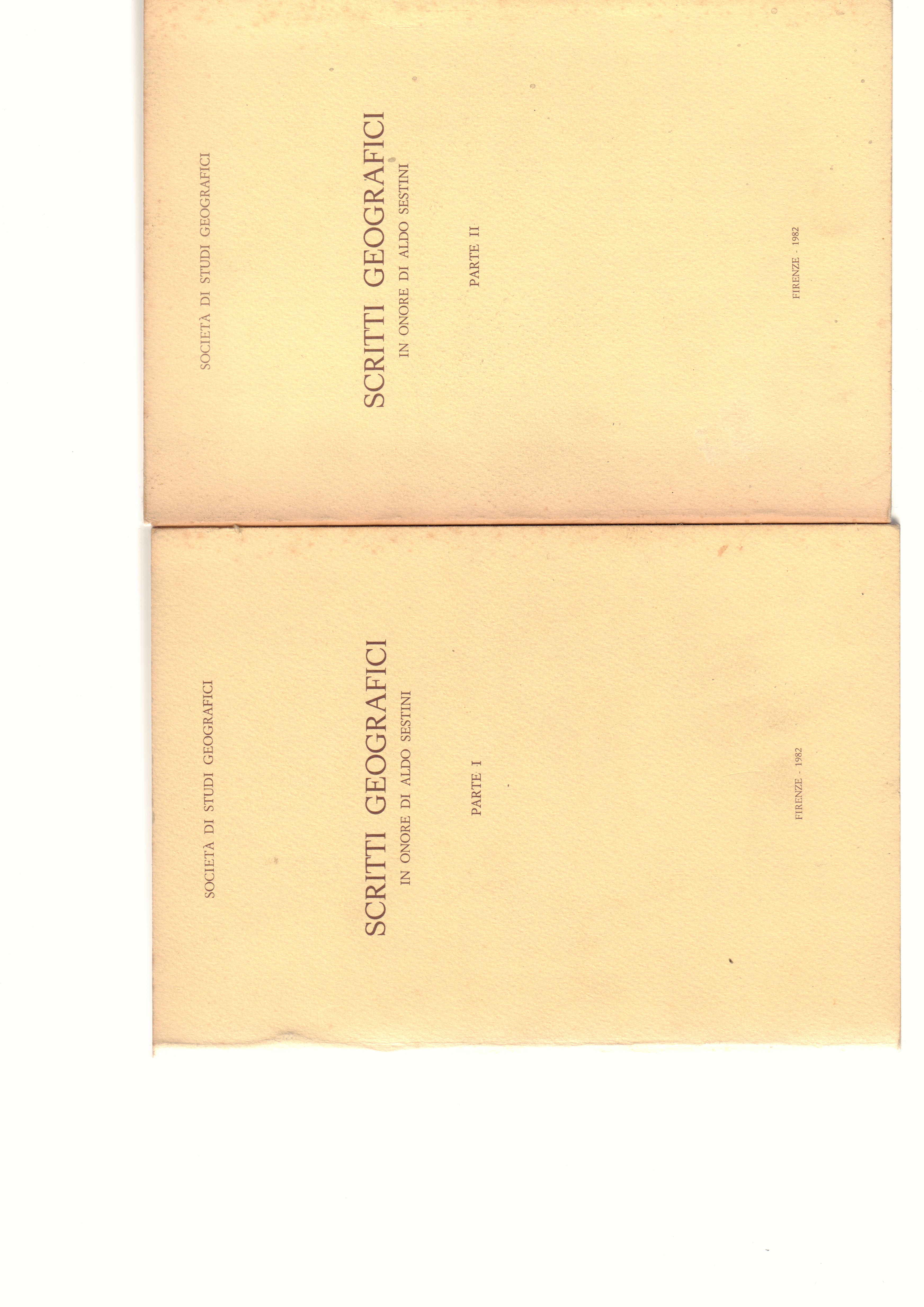 Scritti geografici in onore di Aldo Sestini