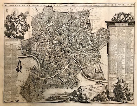 Novissima et accuratissima Romae veteris et novae tabula topographica delineatore …