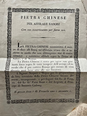 Pietra Chinese per affilare Rasori con suo avvertimento per farne …