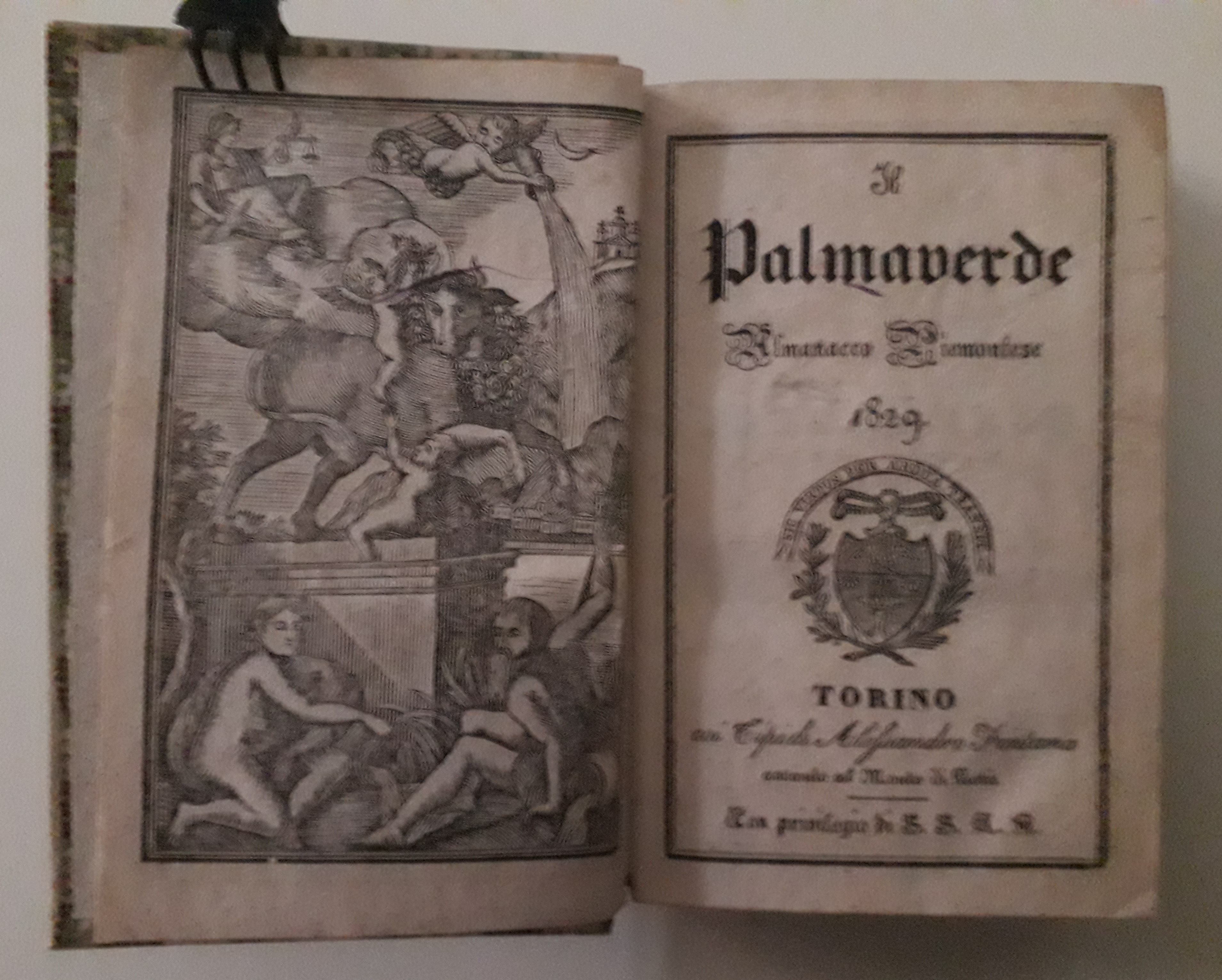 Il Palmaverde almanacco piemontese 1829