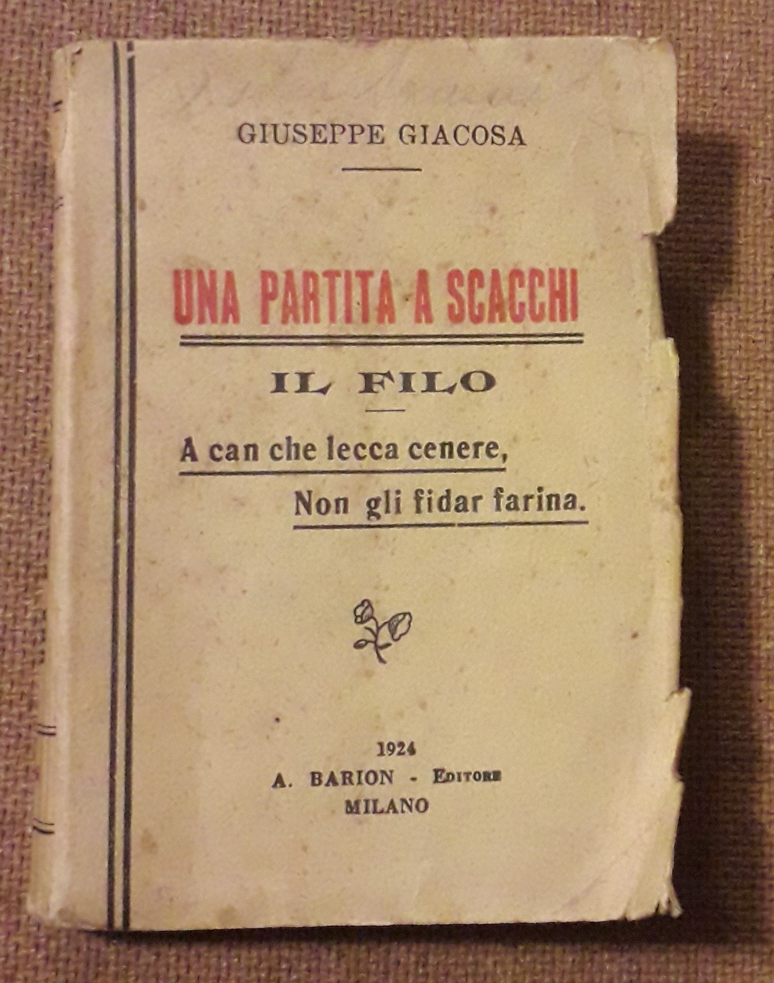 Una partita a scacchi - Il filo - A can …