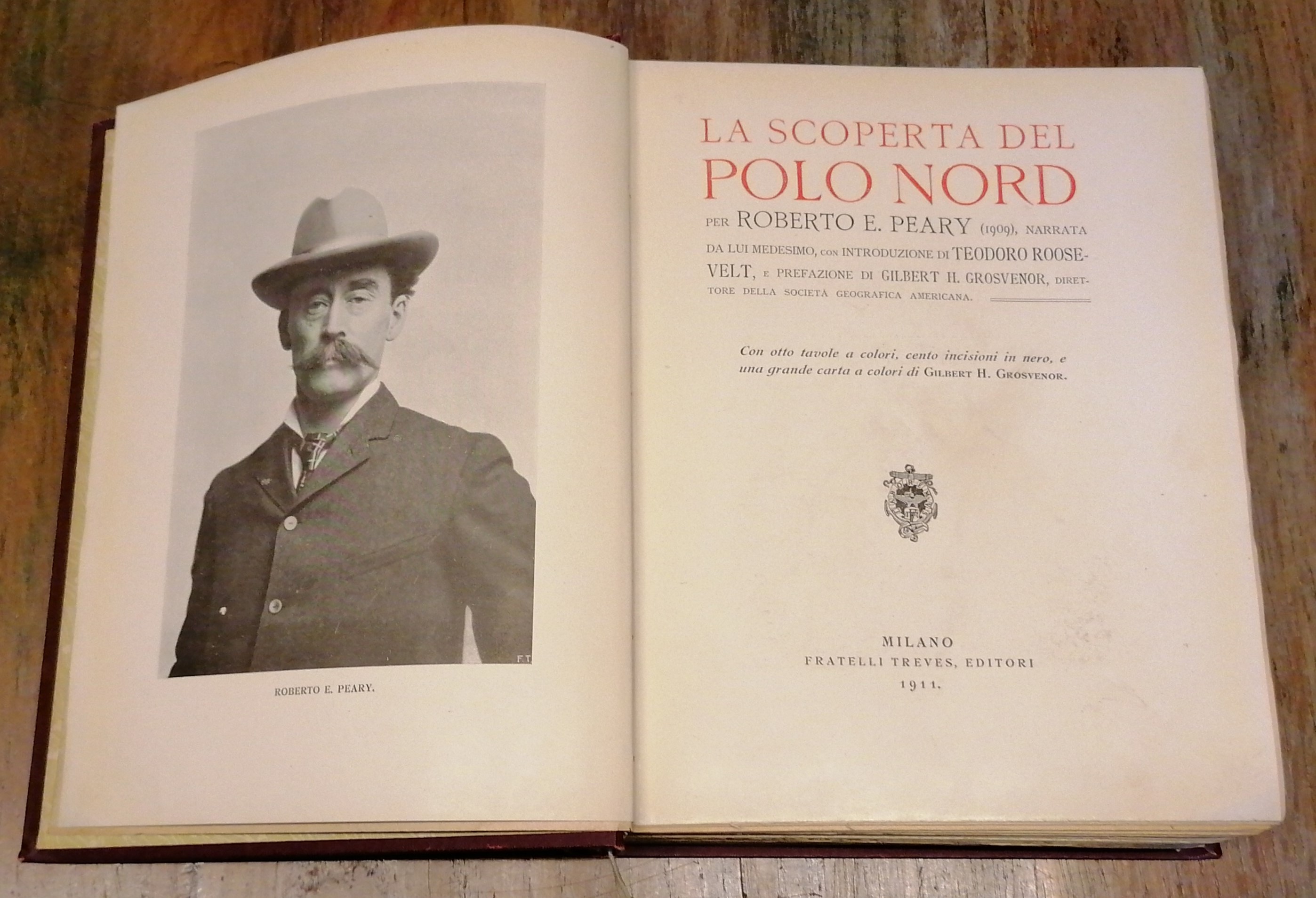 La scoperta del Polo Nord per Roberto E. Peary (1909), …