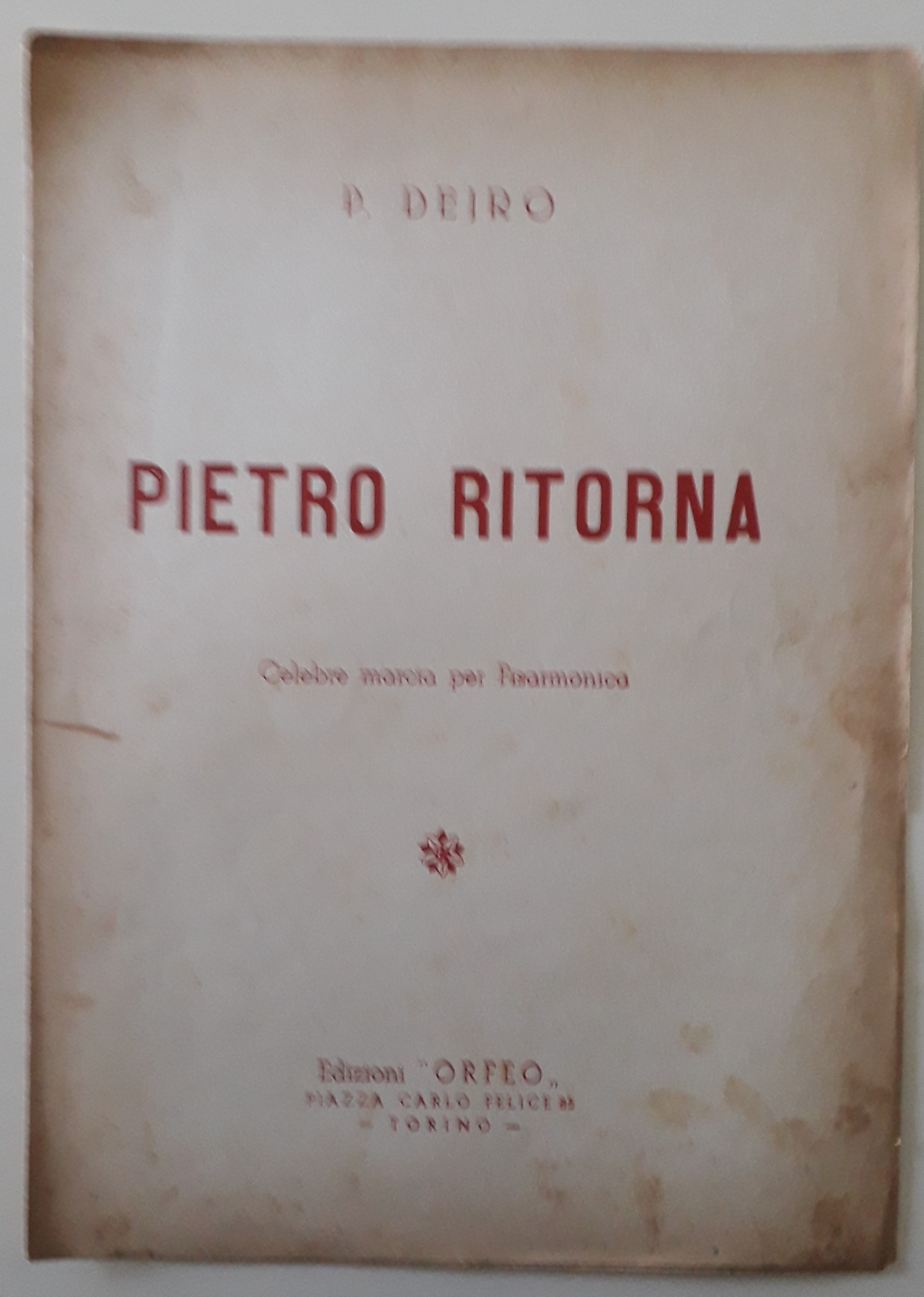 Pietro ritorna Celebre marcia per Fisarmonica.