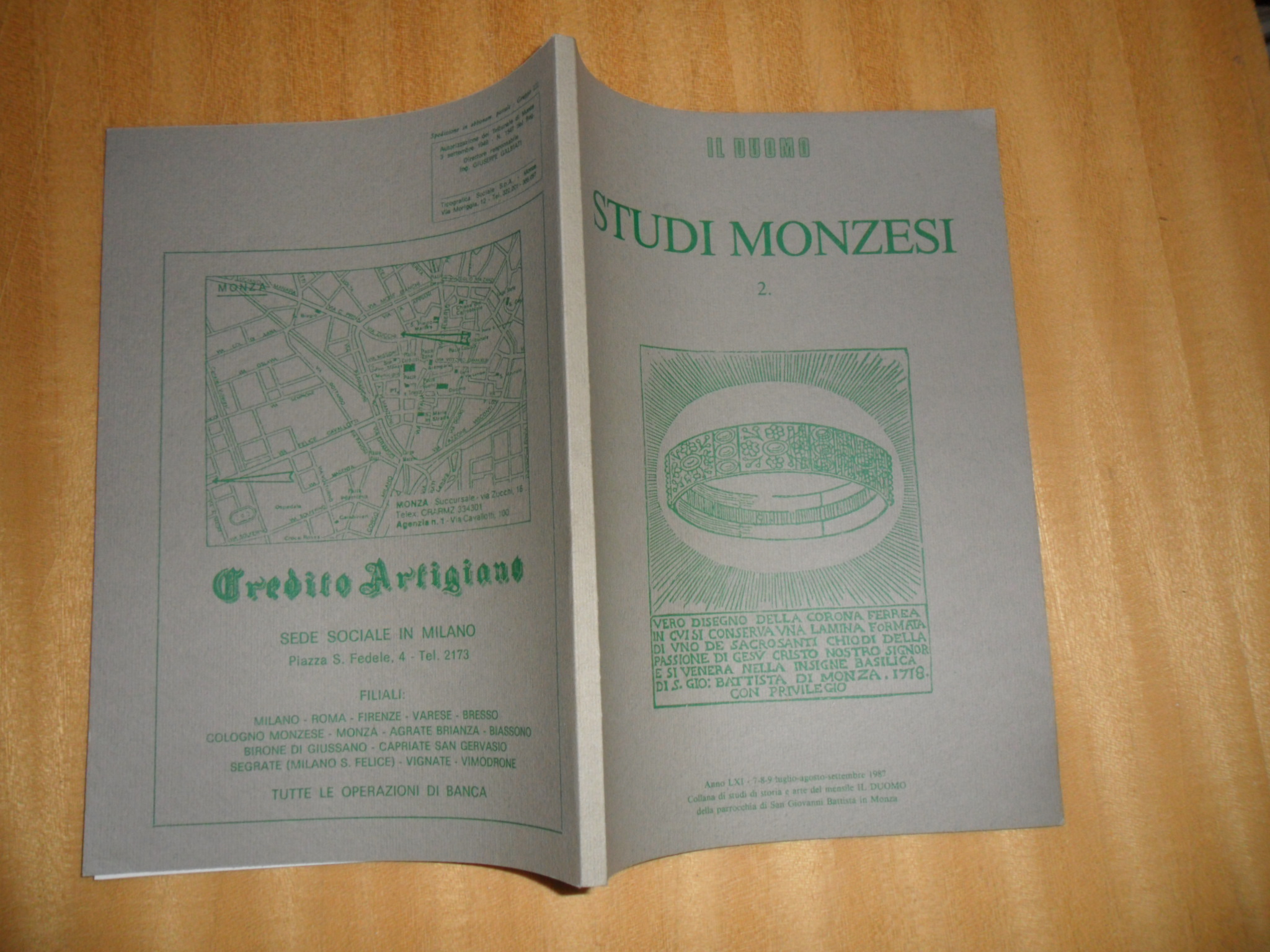 rivista Studi Monzesi n. 2 1987