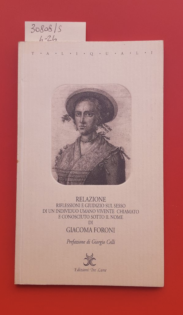 Relazione riflessioni e giudizio sul sesso di un individuo umano …