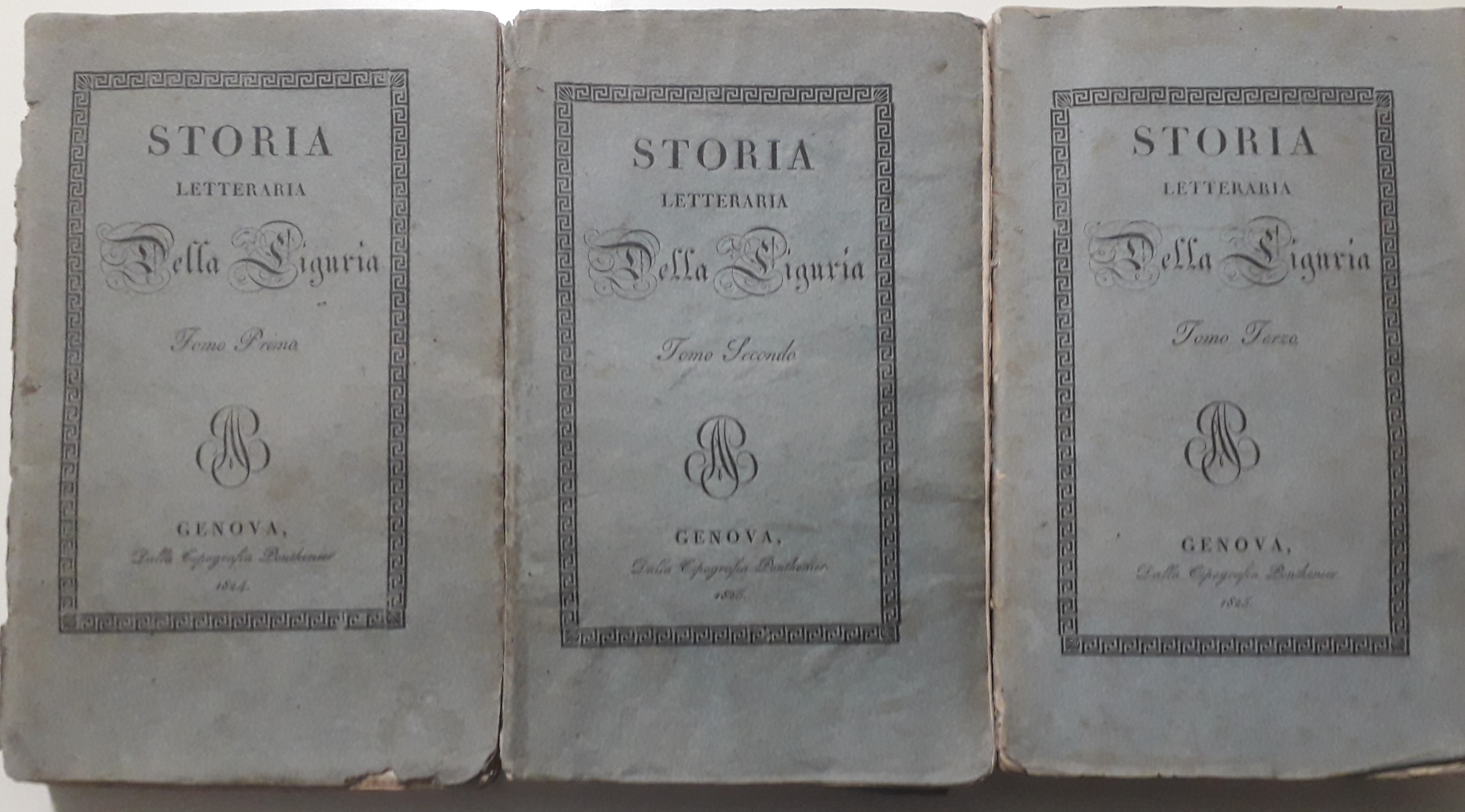 Storia letteraria della Liguria Tom. I-II-III