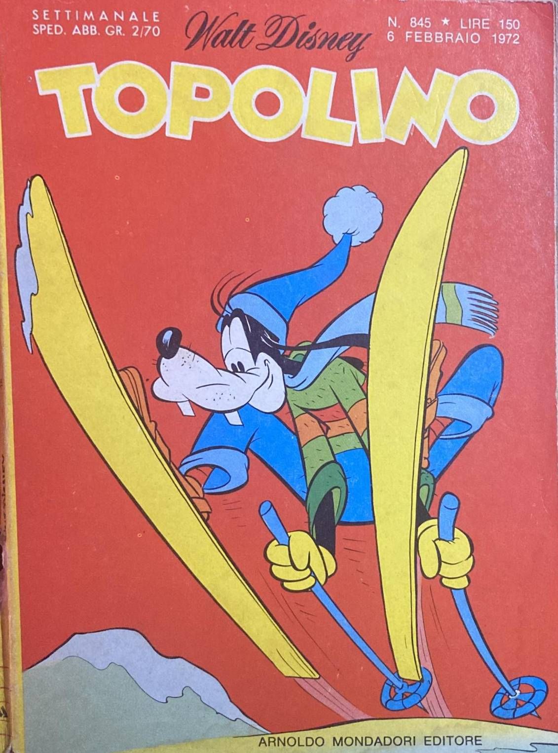 TOPOLINO LIBRETTO N.845 - 6 FEBBRAIO 1972