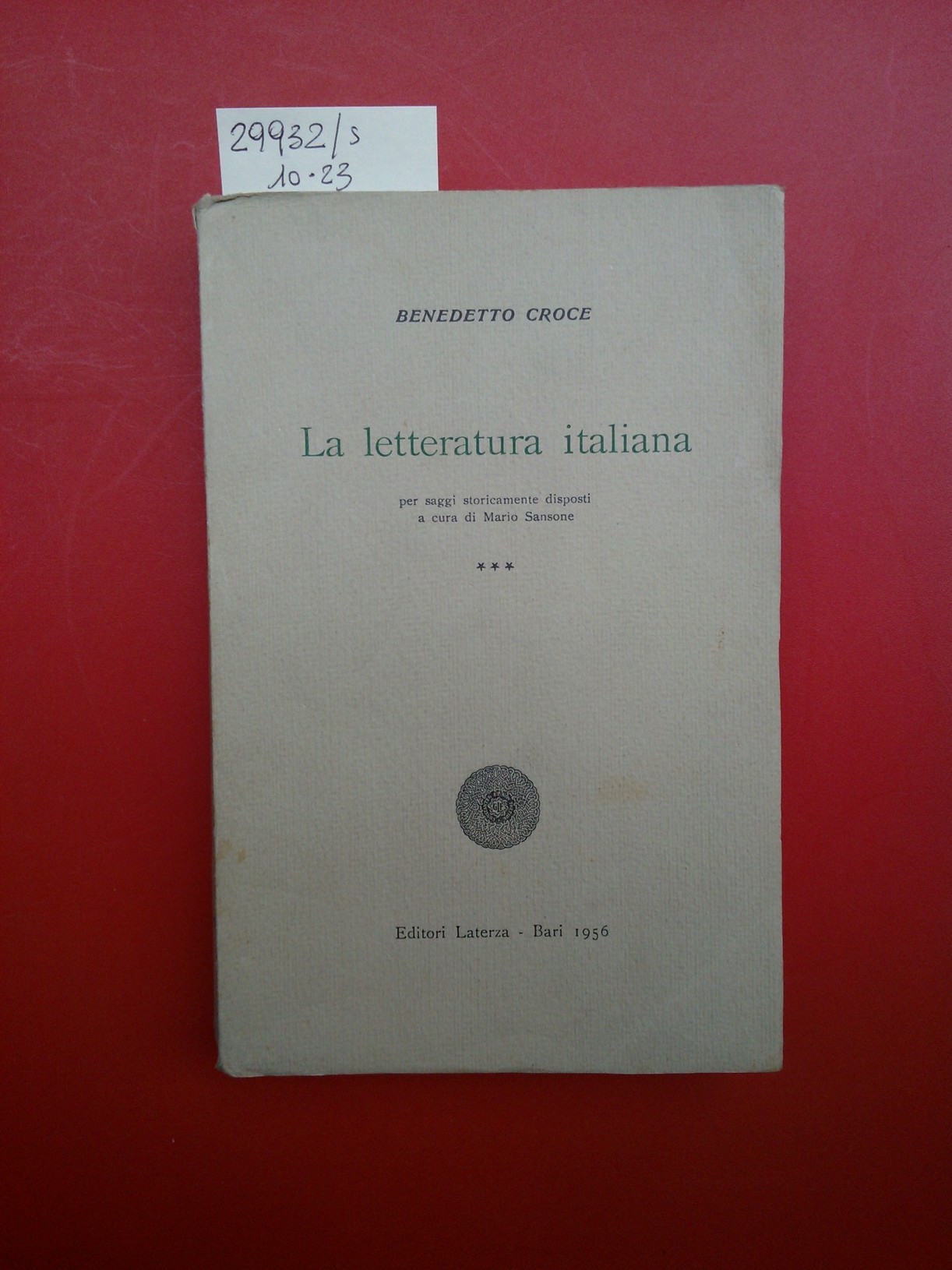 La letteratura italiana vol. III L'Ottocento