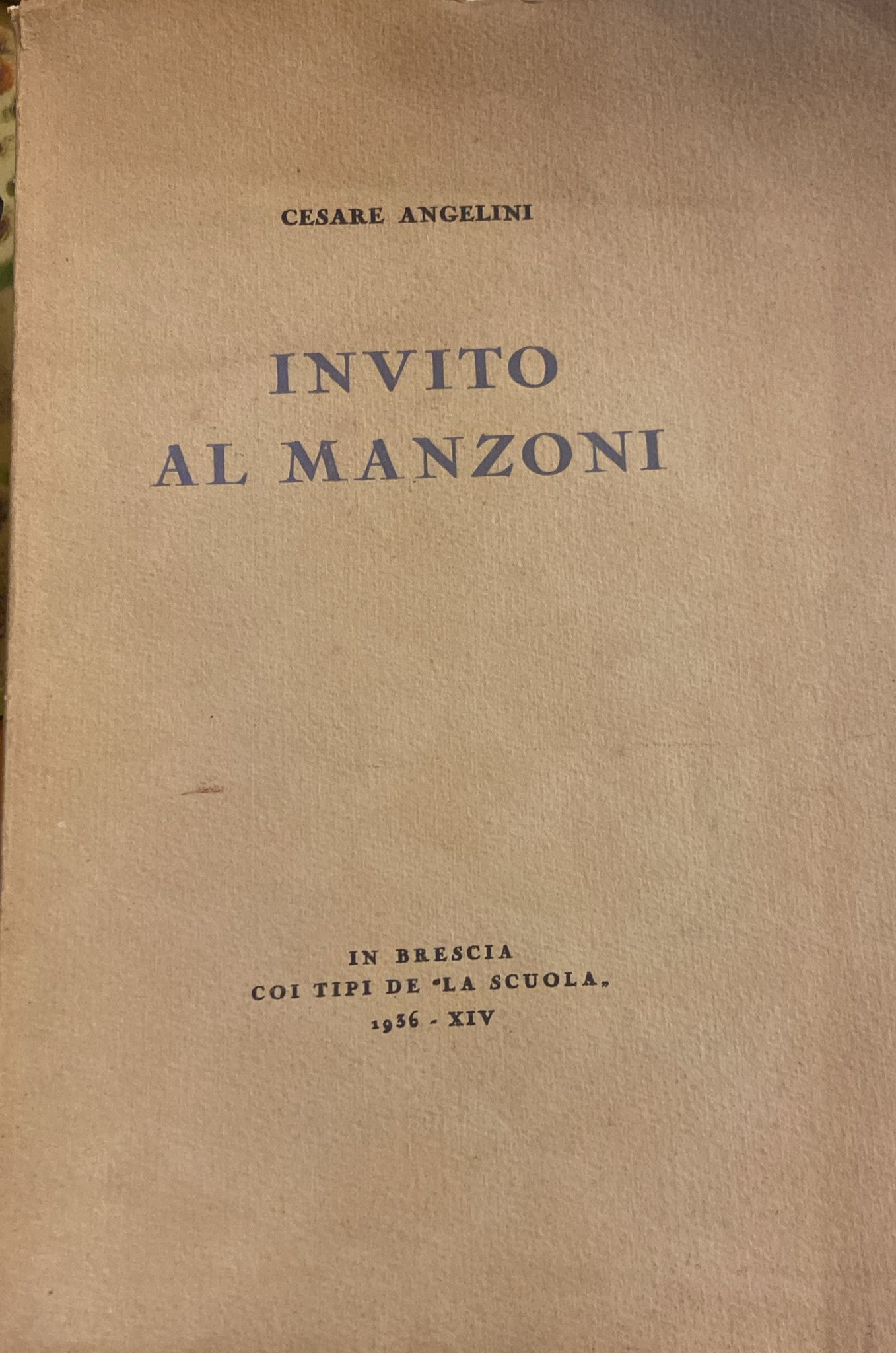 Invito al Manzoni