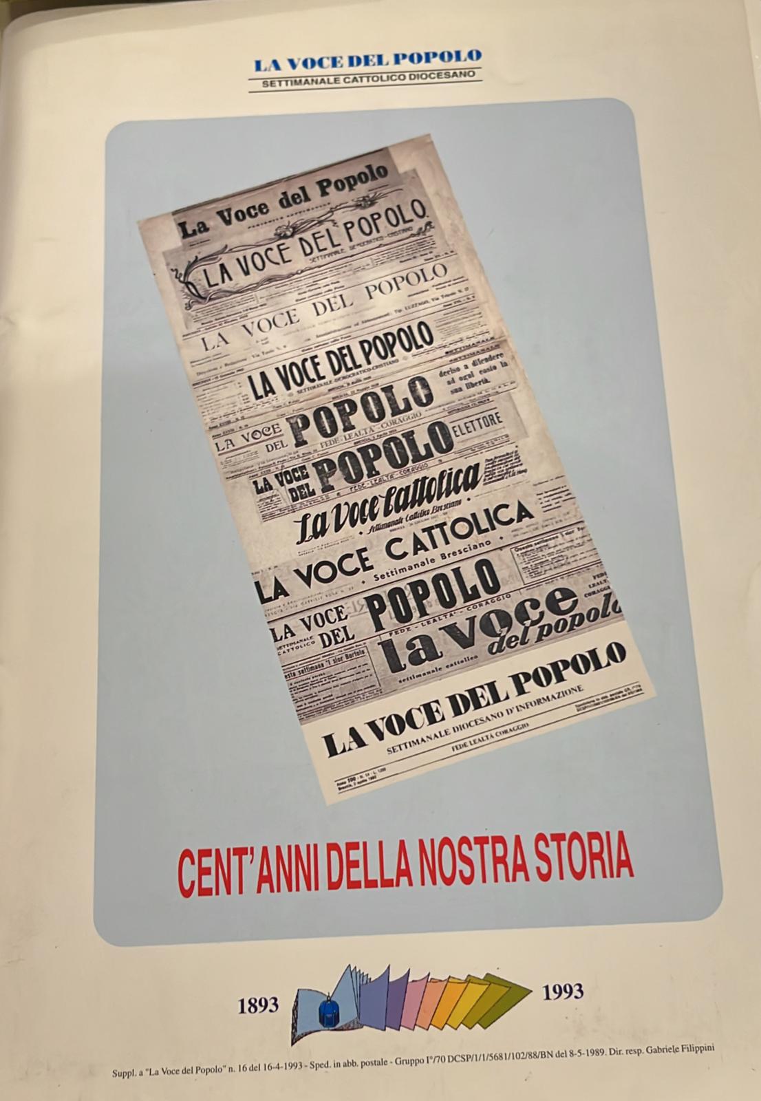 Cent'anni della nostra storia