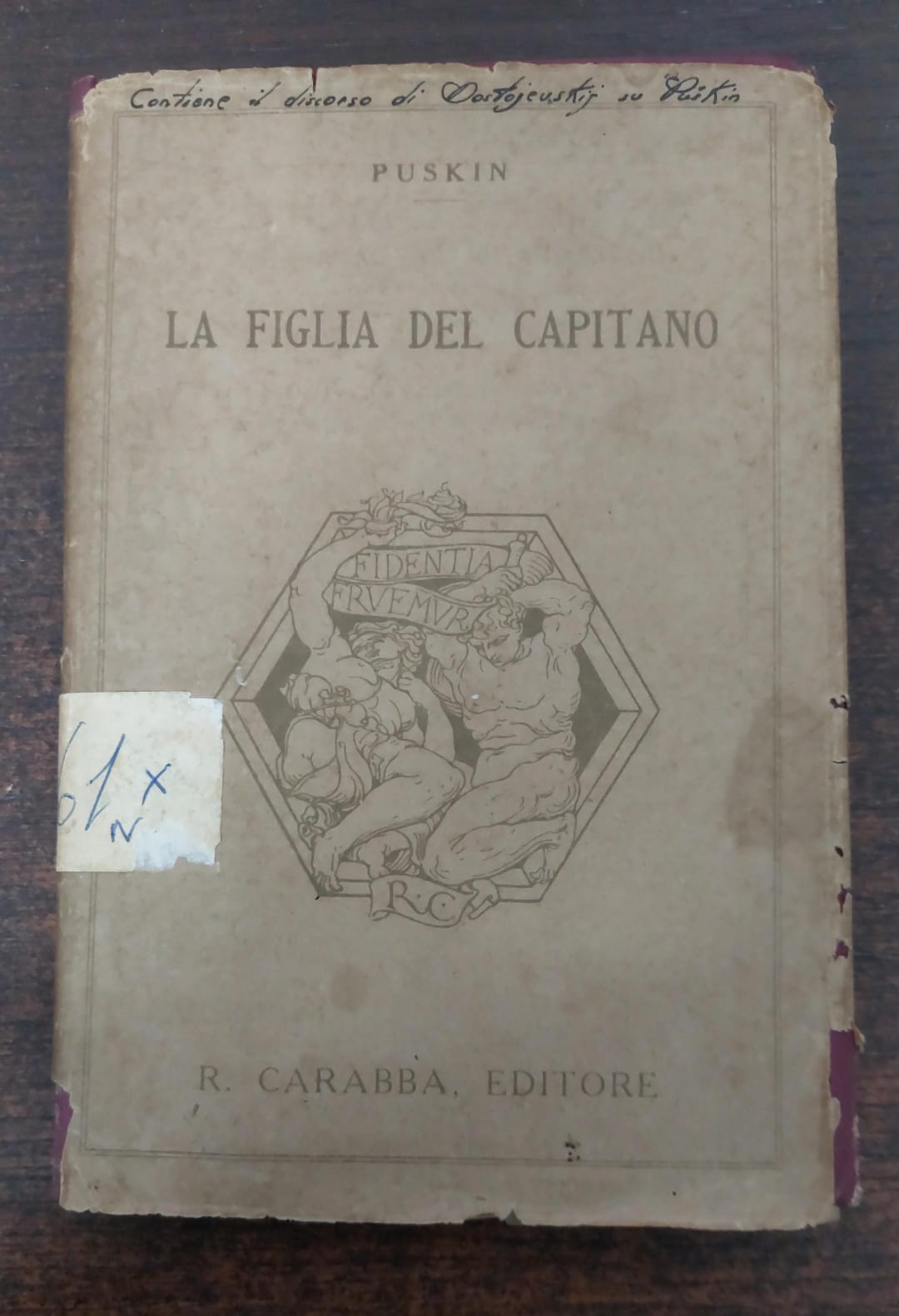 La figlia del capitano - Puskin. Carabba Editore 1913