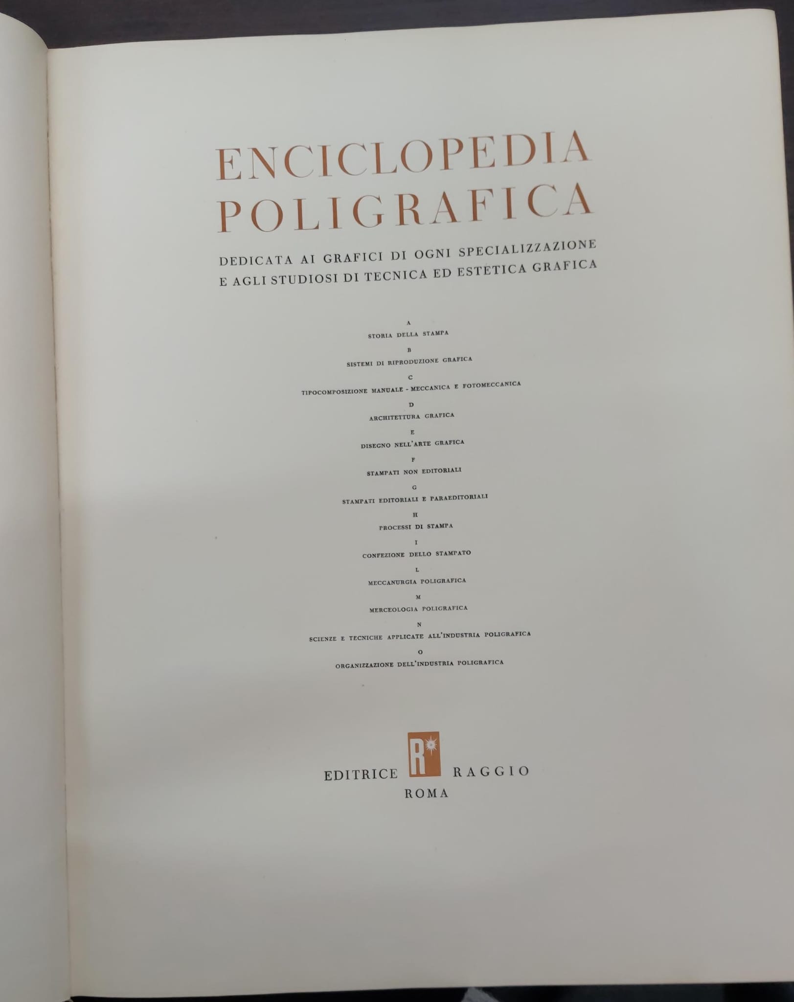 Trattato di architettura tipografica. Carlo Frassinelli - Enciclopedia poligrafica