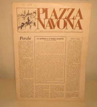 PIAZZA NAVONA - MENSILE DI IDEE E DOCUMENTI LETTERARI E …