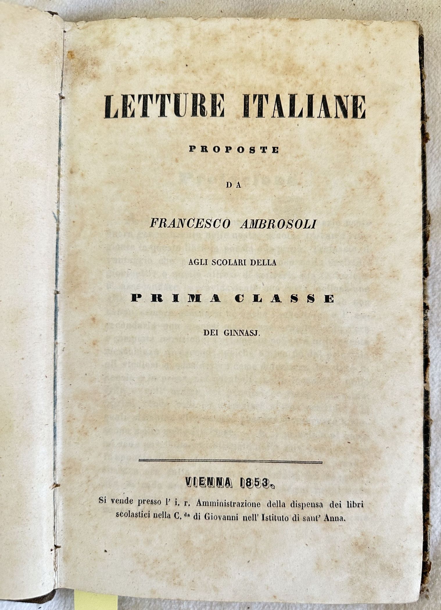 LETTURE ITALIANE PROPOSTE