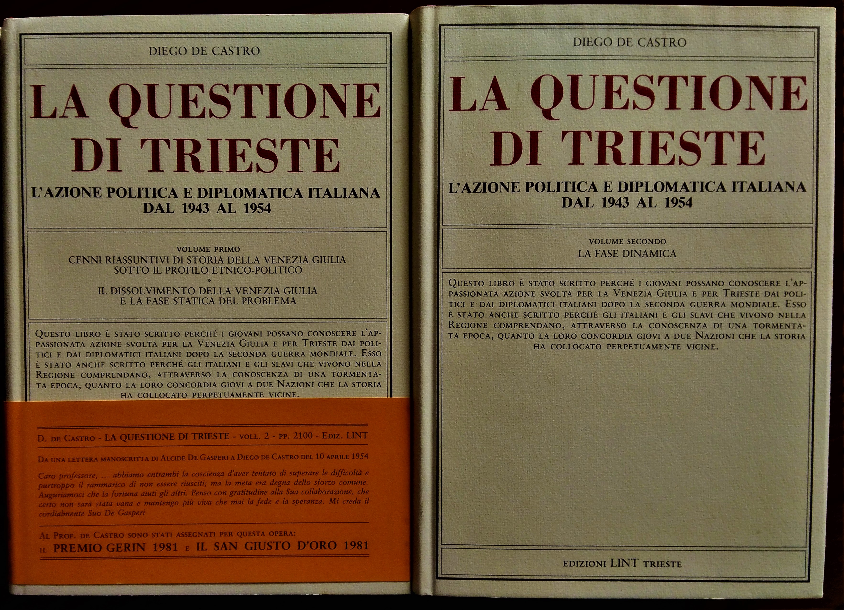 La questione di Trieste. L'azione politica e diplomatica italiana dal …