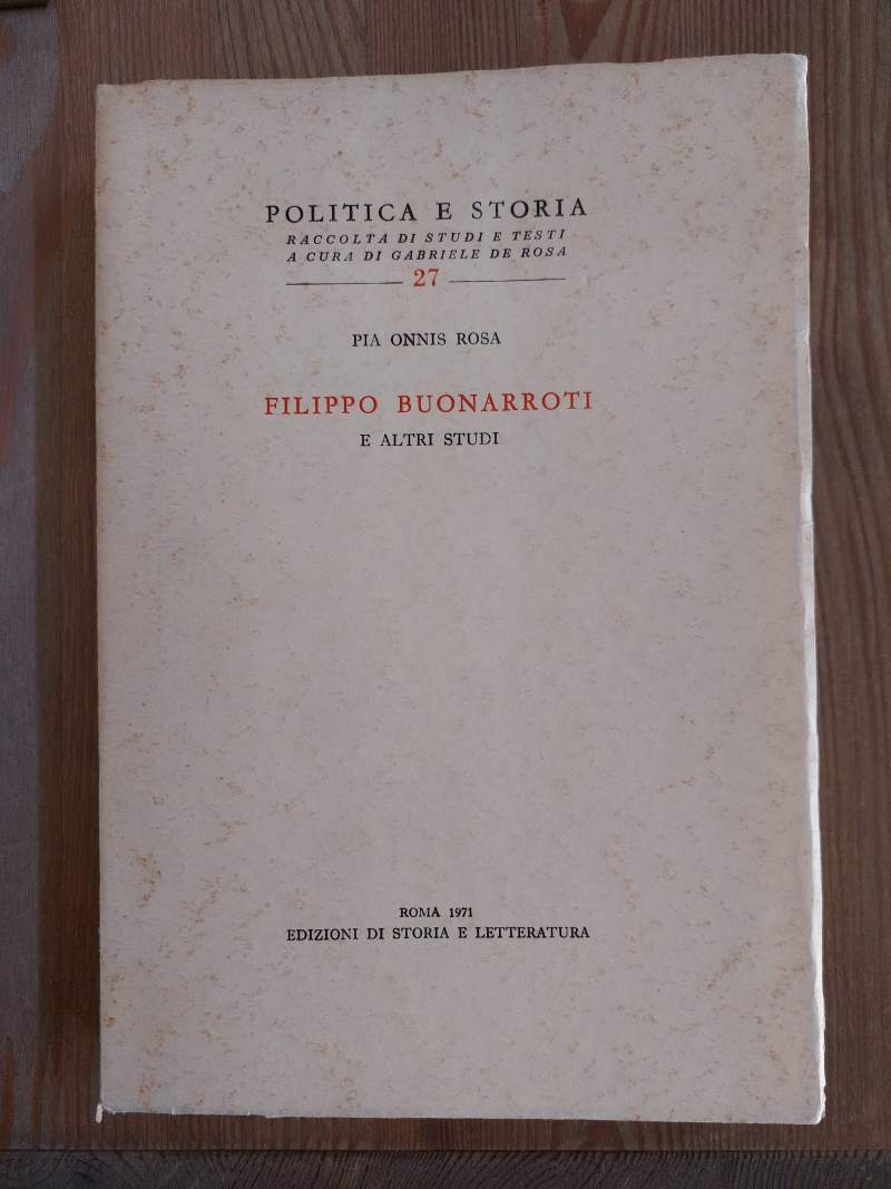 Filippo Buonarroti e altri studi