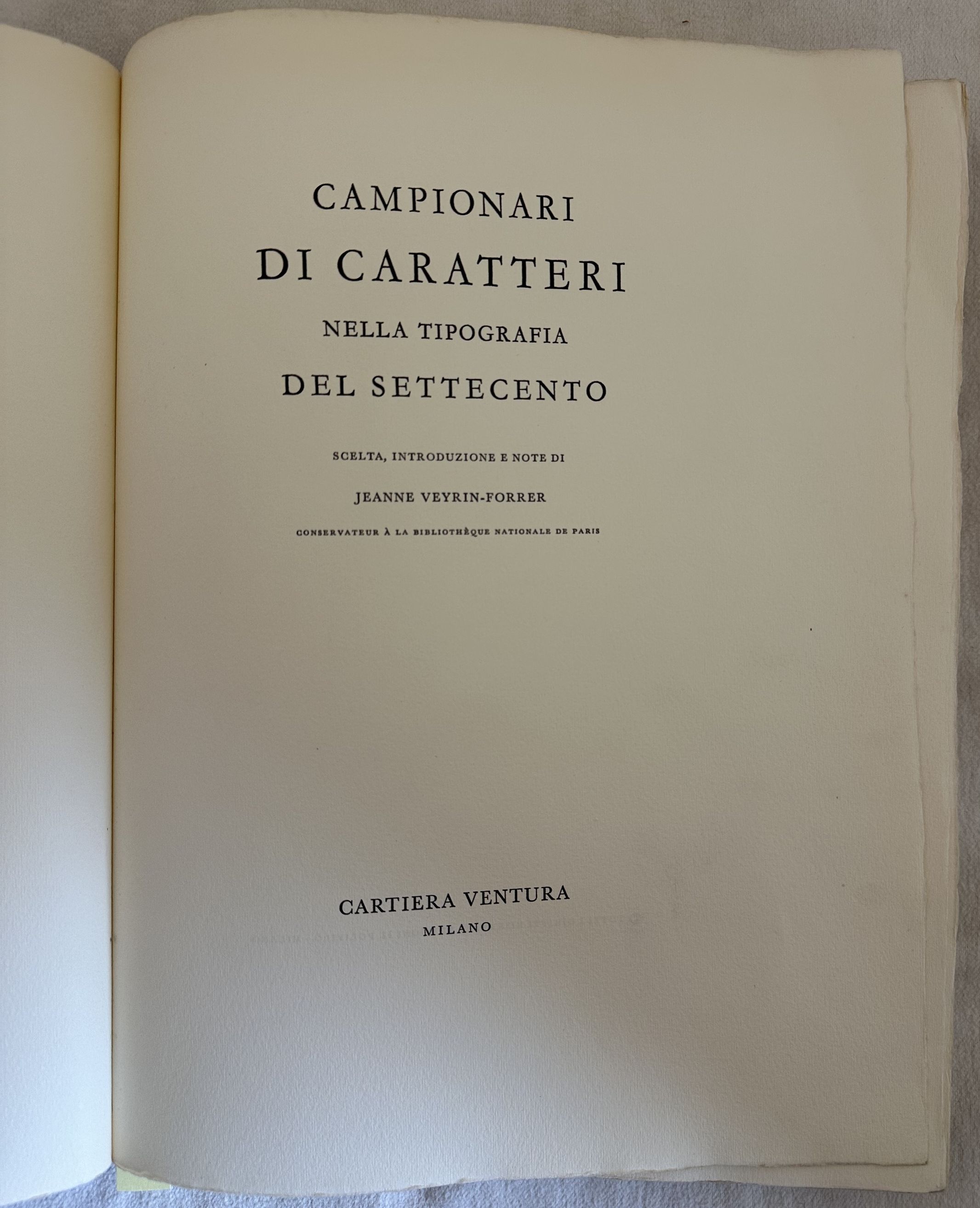 CAMPIONARI DI CARATTERI NELLA TIPOGRAFIA DEL SETTECENTO SCELTA, INTRODUZIONE E …