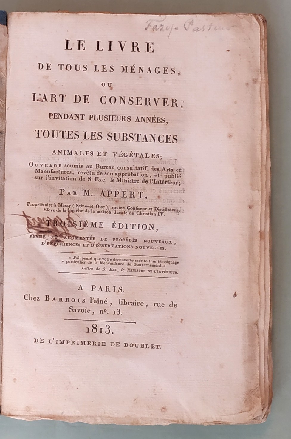 Le livre de tous les ménages ou l’art de conserver …