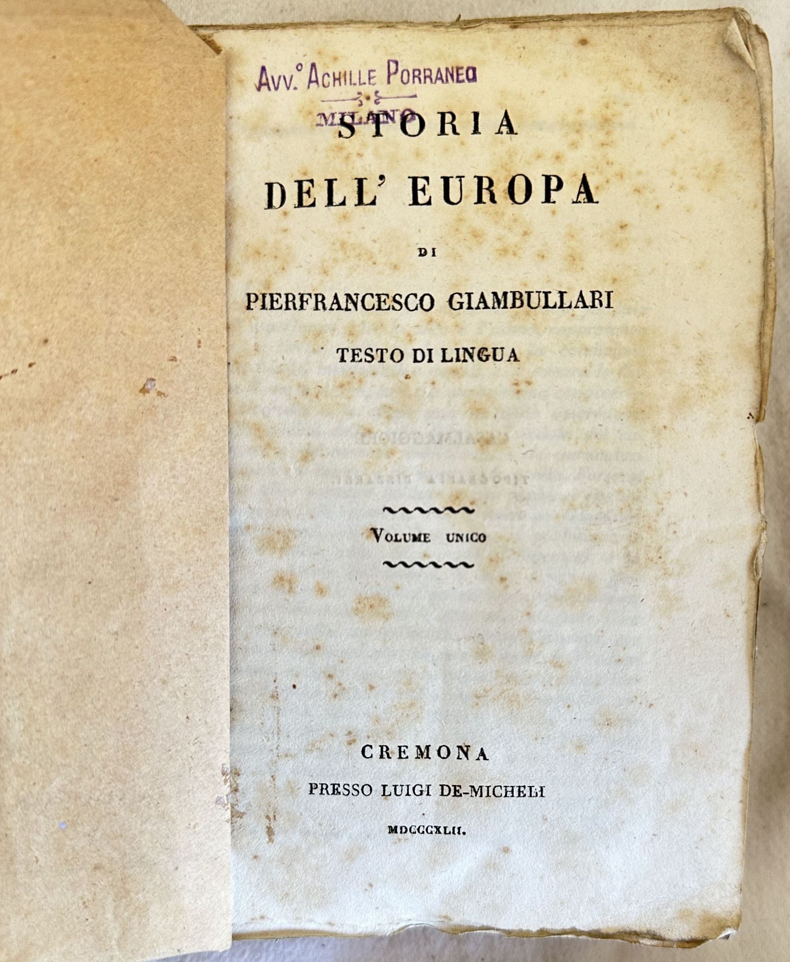 STORIA DELL'EUROPA